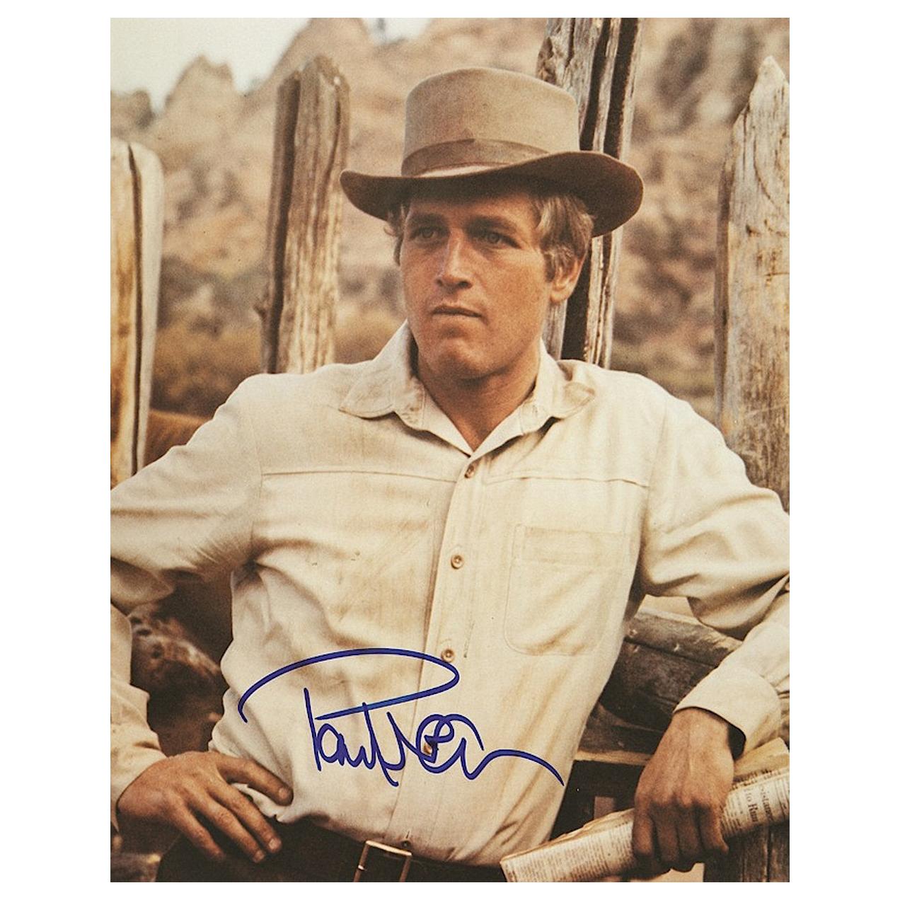 Paul Newman Signed Colour Photograph