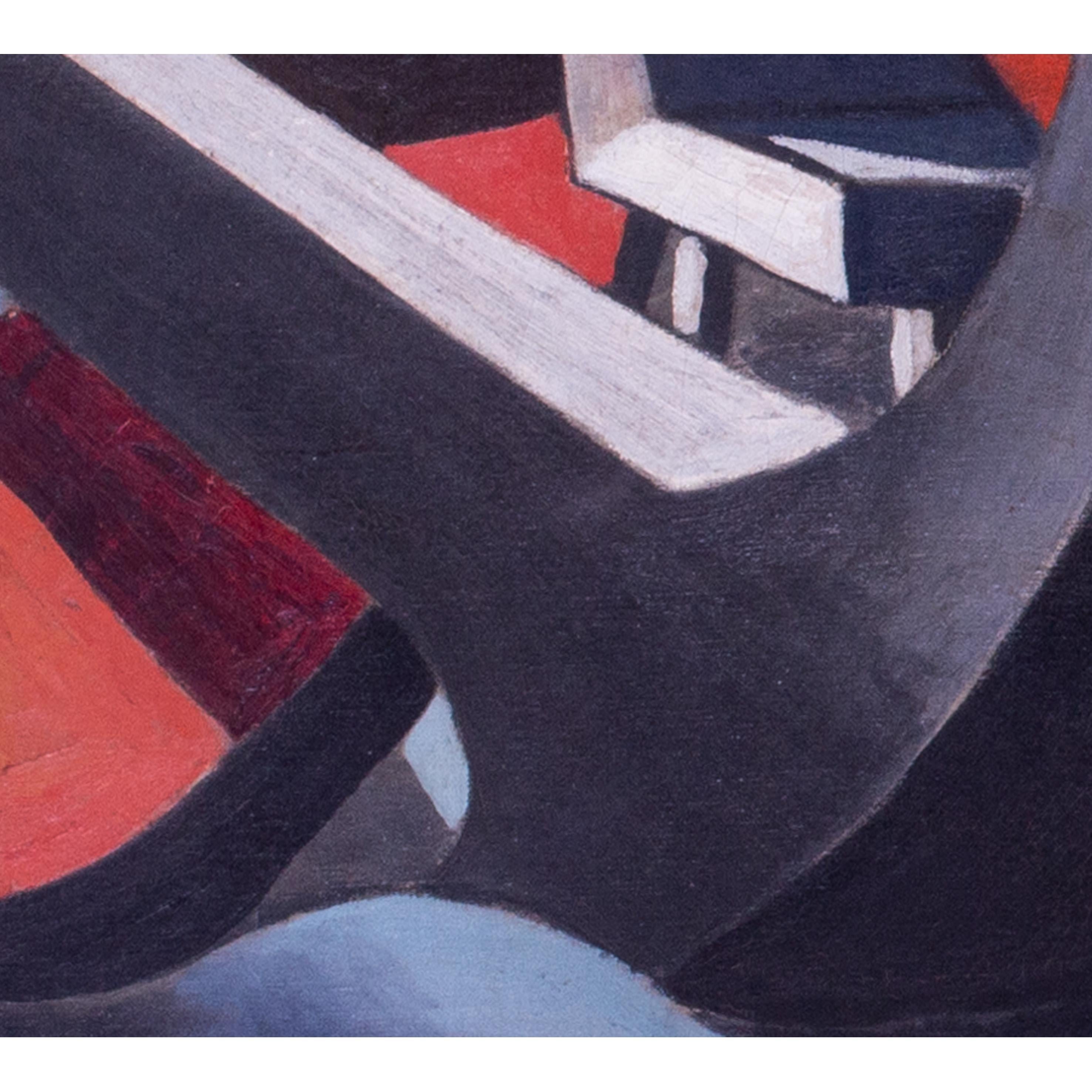 Großes abstraktes modernes Stilleben des New Orleans Künstlers des 20. Jahrhunderts Paul Ninas im Angebot 1