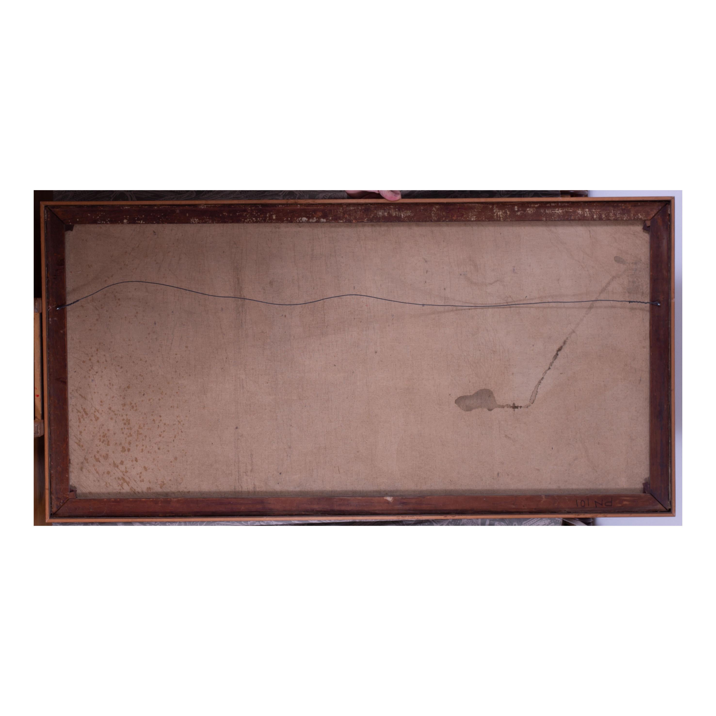 Gran bodegón moderno abstracto del artista del siglo XX de Nueva Orleans Paul Ninas en venta 5