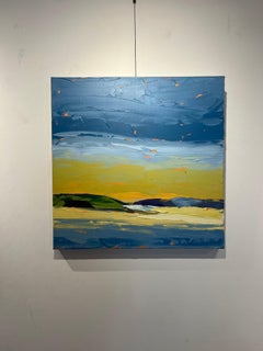 "Chilmark Color" the yellow sun fades over the dunes in Martha's Vineyard