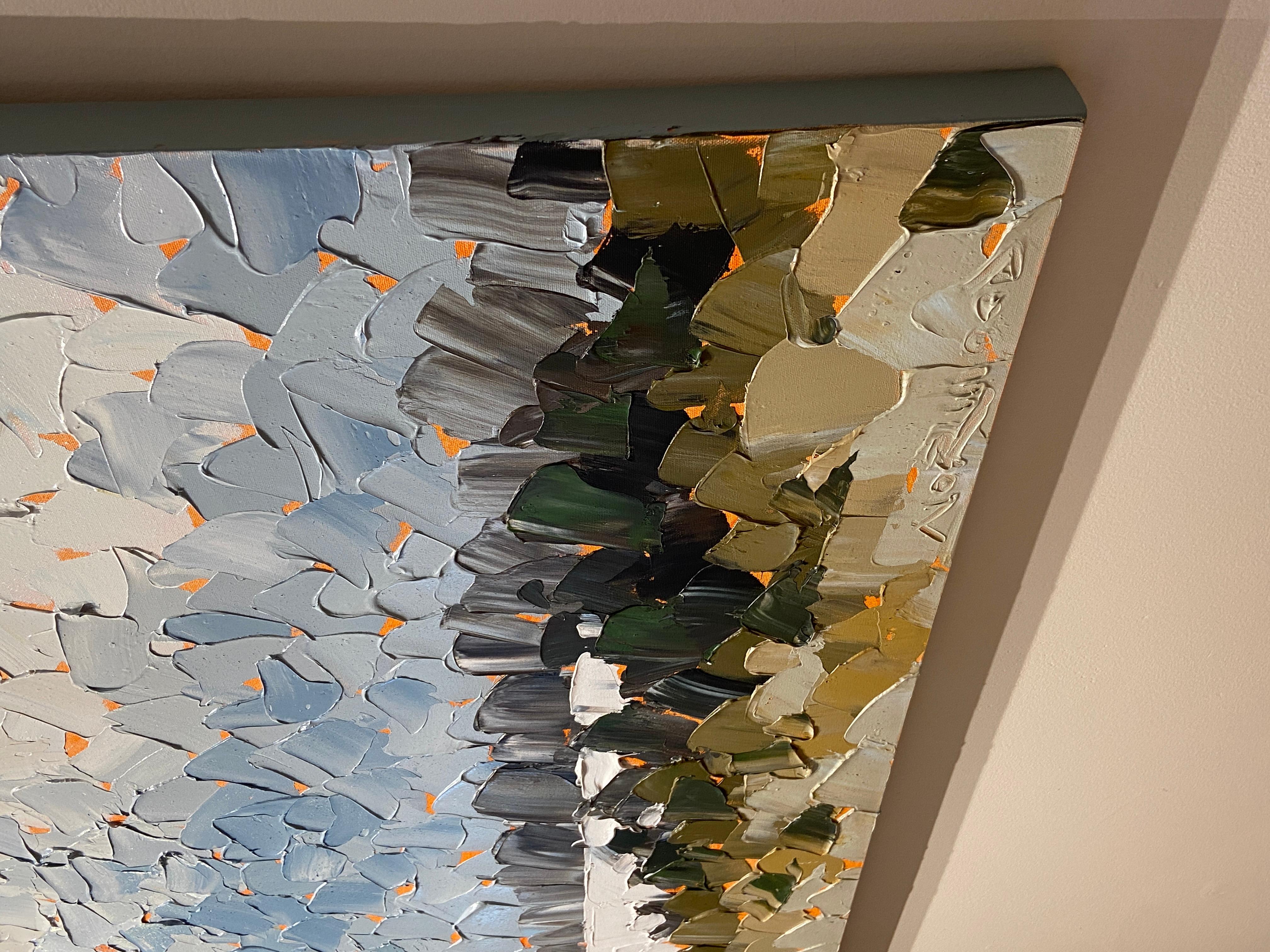 Paul Norwood paints the world around him, blurring the lines between representation and abstraction. His loose, gestural style and bold, thick brushwork suggest rather than define forms, creating sensation without being overly insistent. The