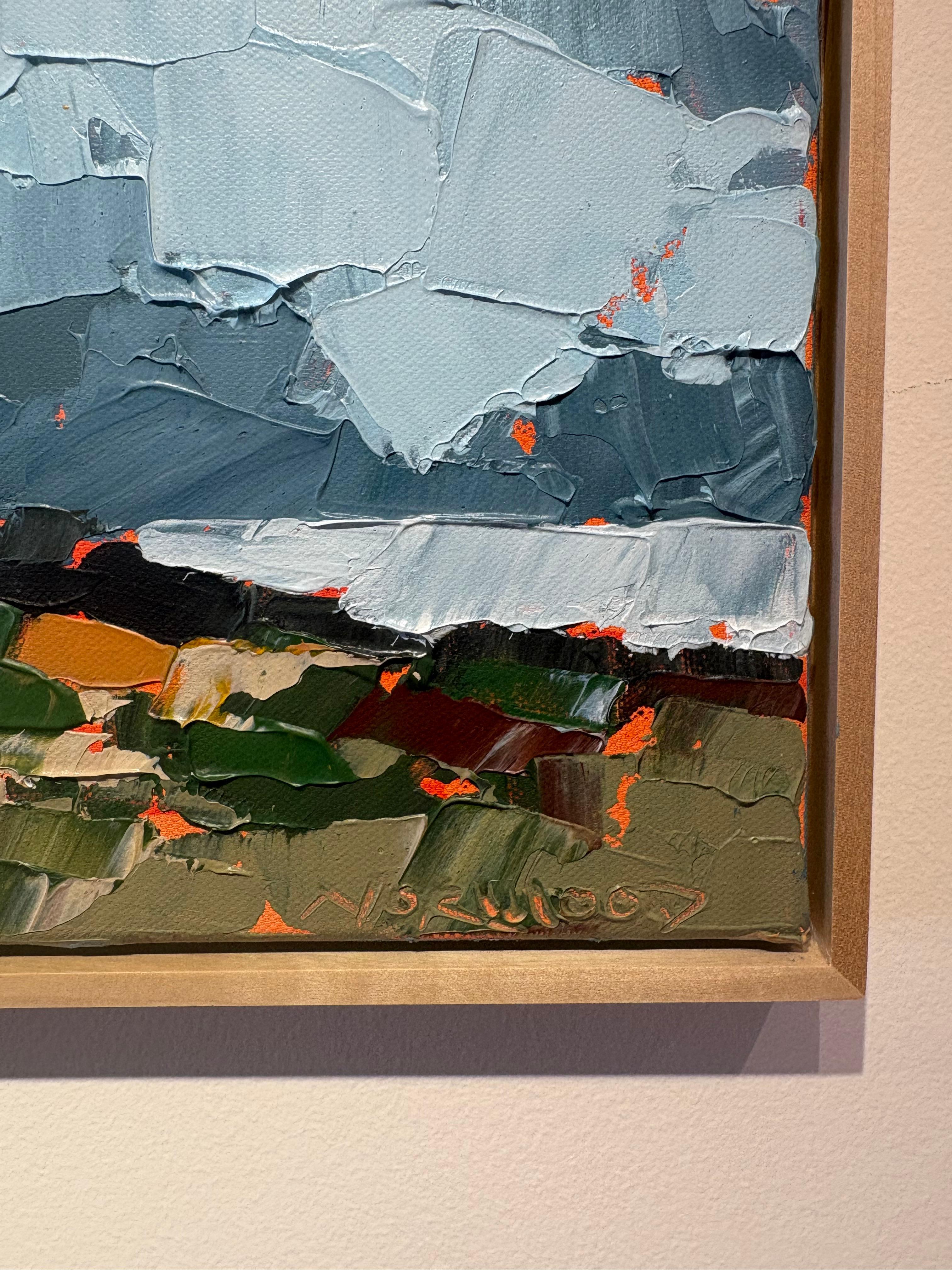 Paul Norwood peint le monde qui l'entoure, brouillant les frontières entre représentation et abstraction. Son style lâche et gestuel et ses coups de pinceau gras et épais suggèrent les formes plutôt que de les définir, créant des sensations sans