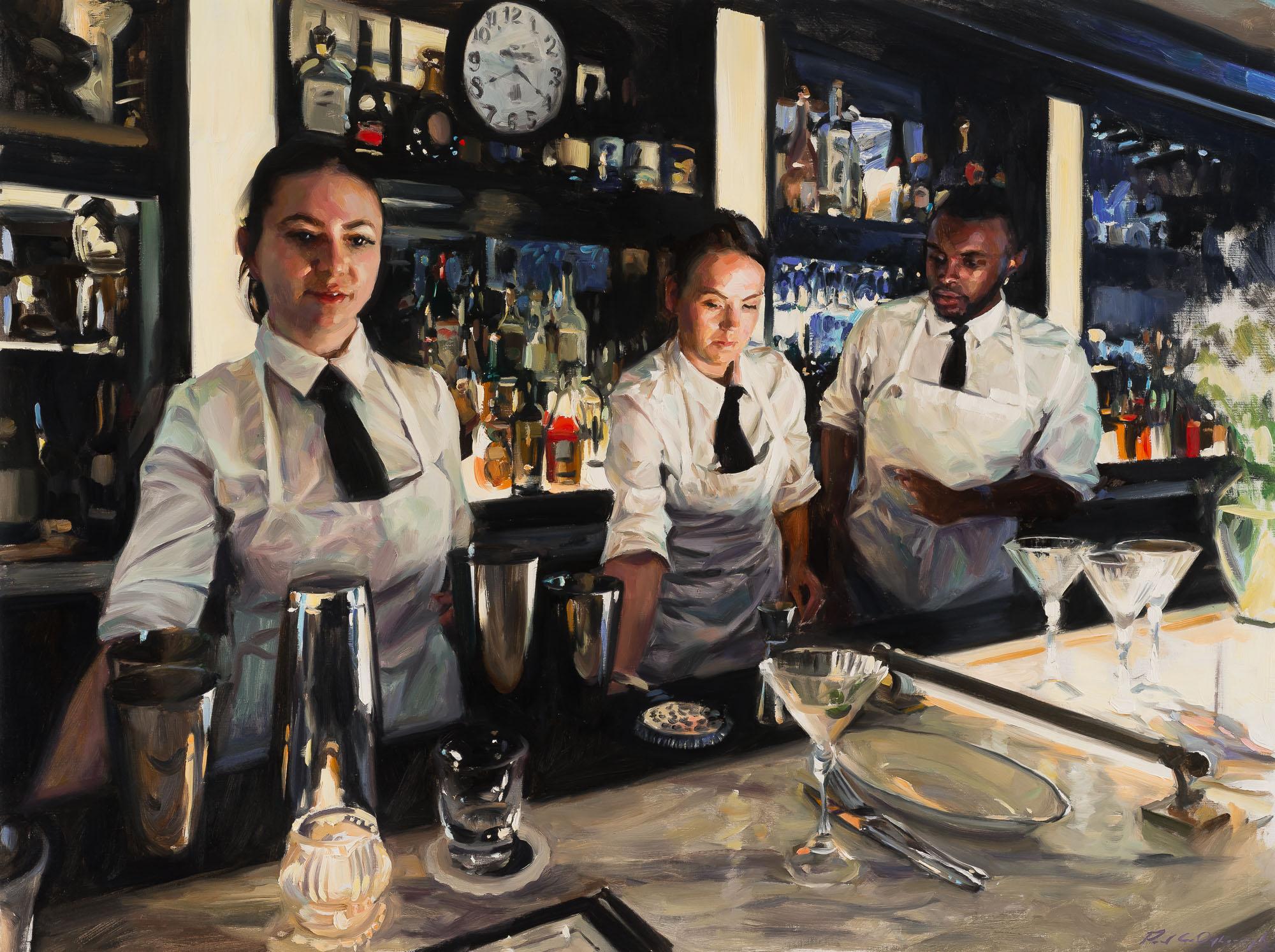 Figurative Painting Paul G. Oxborough - Café Renée