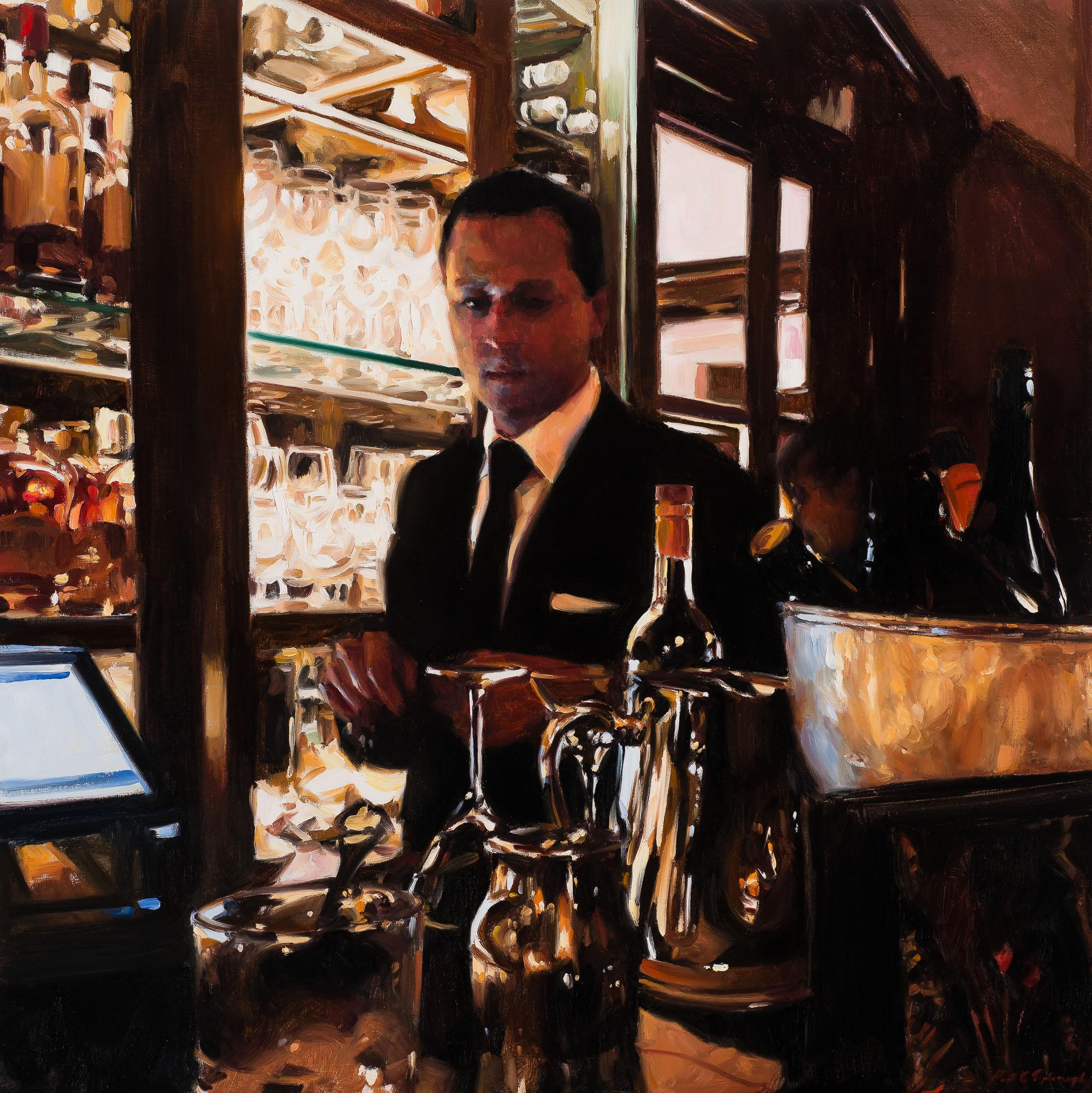 Paul G. Oxborough Figurative Painting - Coburg Bar