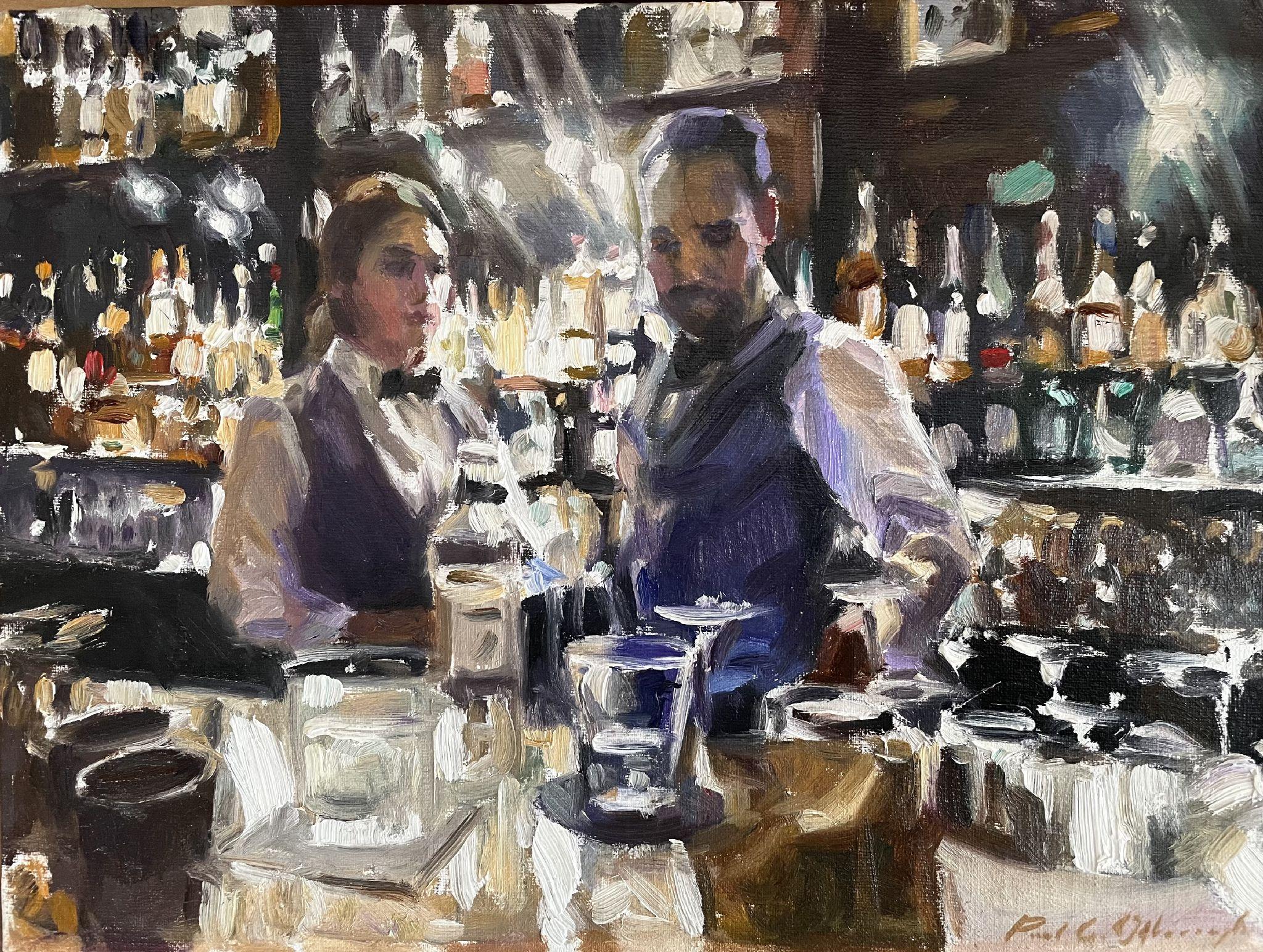 Paul G. Oxborough Interior Painting - Freddy's Bar, study