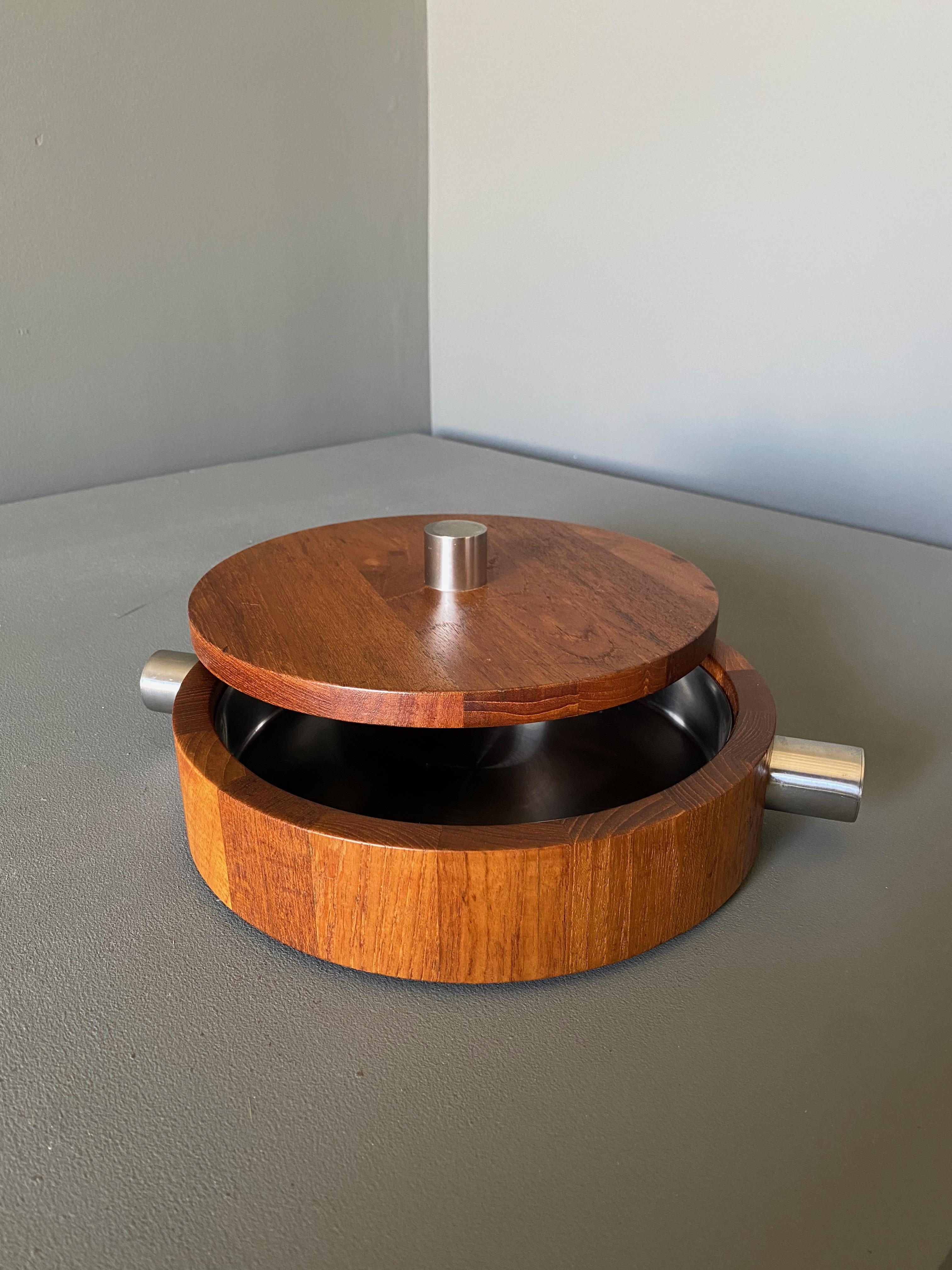 Mid-Century Modern Paul Pedersen Combiwood Serving Bowl for Lundtofte of Denmark, circa 1960