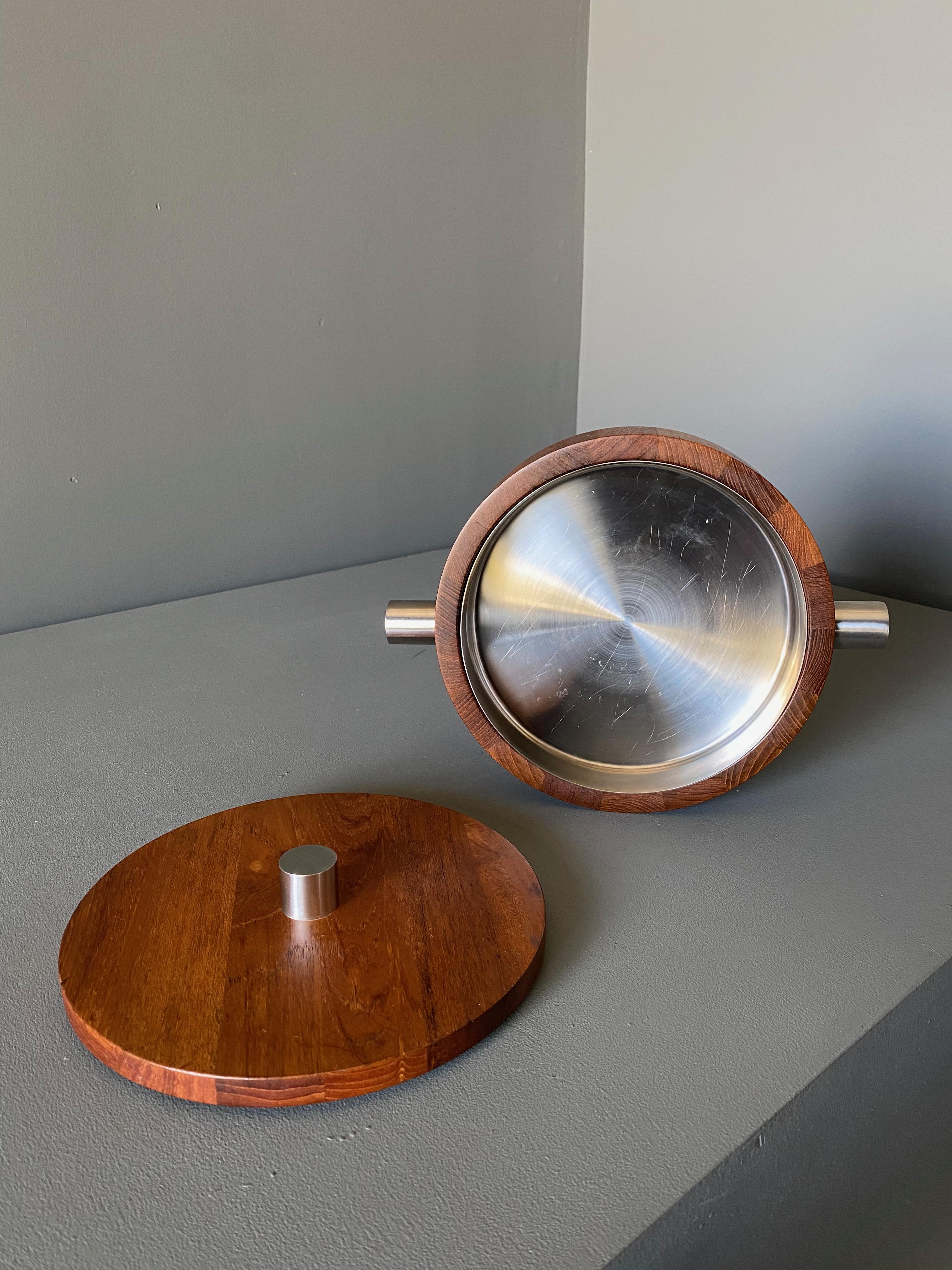 Danish Paul Pedersen Combiwood Serving Bowl for Lundtofte of Denmark, circa 1960