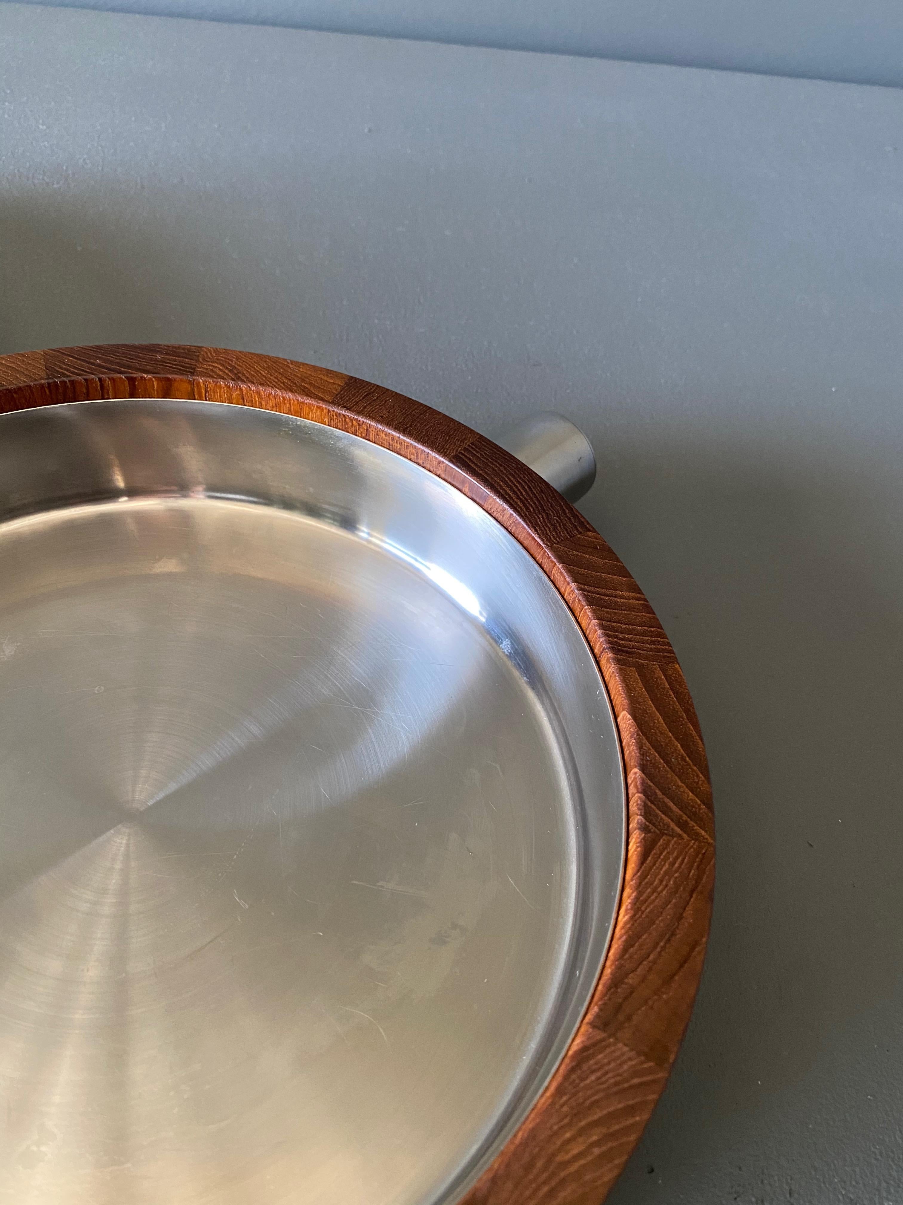 Paul Pedersen Combiwood Serving Bowl for Lundtofte of Denmark, circa 1960 1