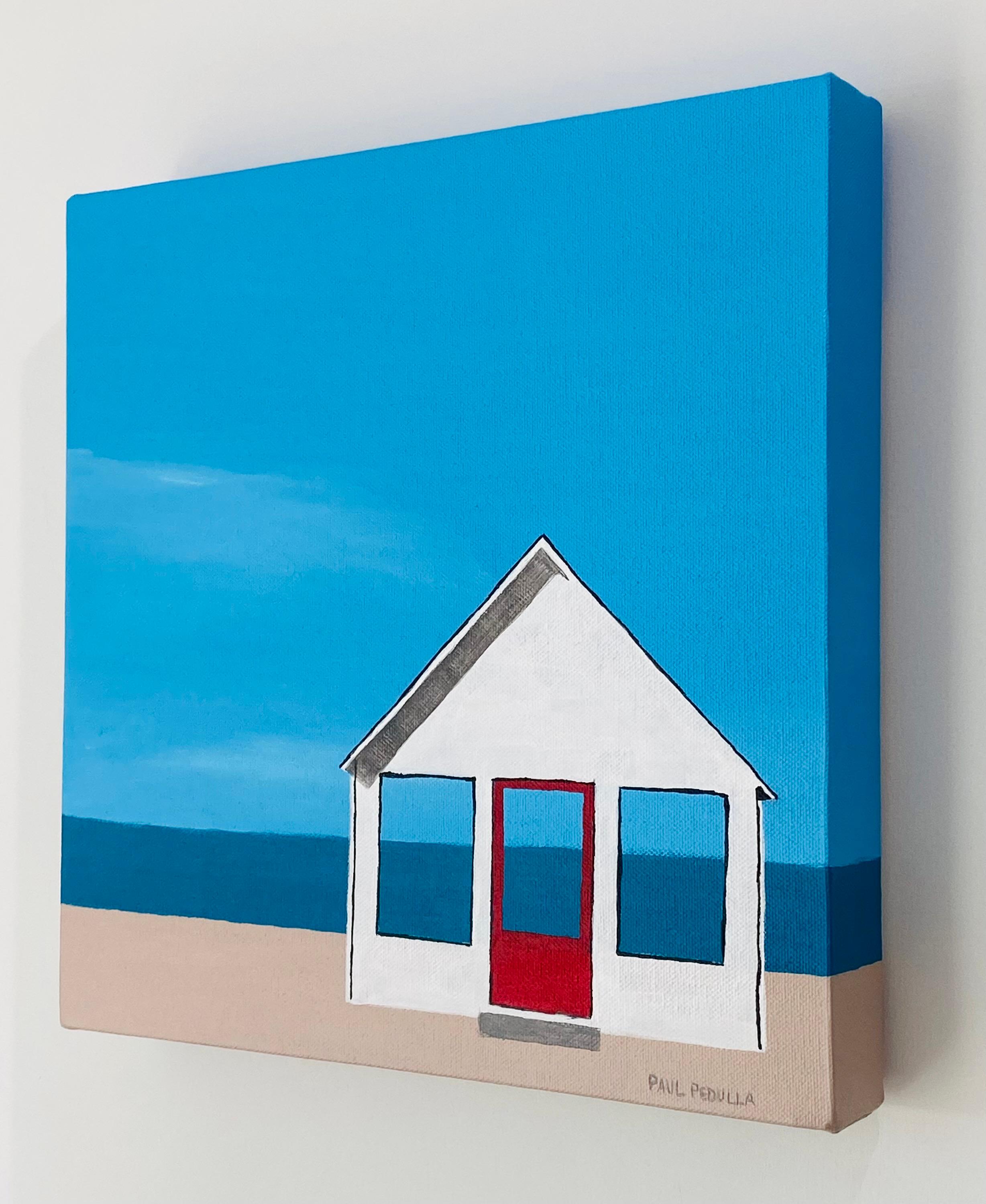 Cottage with a View ( cottage avec vue) - Minimaliste Painting par Paul Pedulla