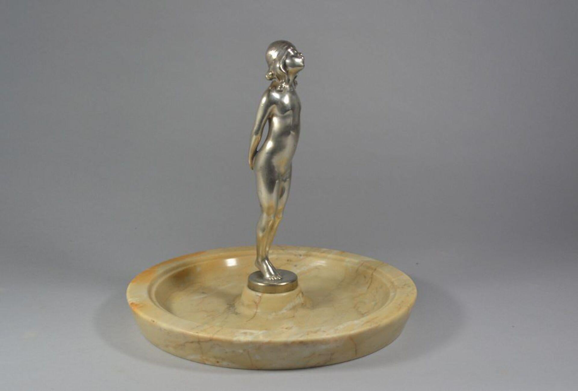 European Paul Philippe, Art Deco Rare Bronze Figure on Large Onyx Base For Sale