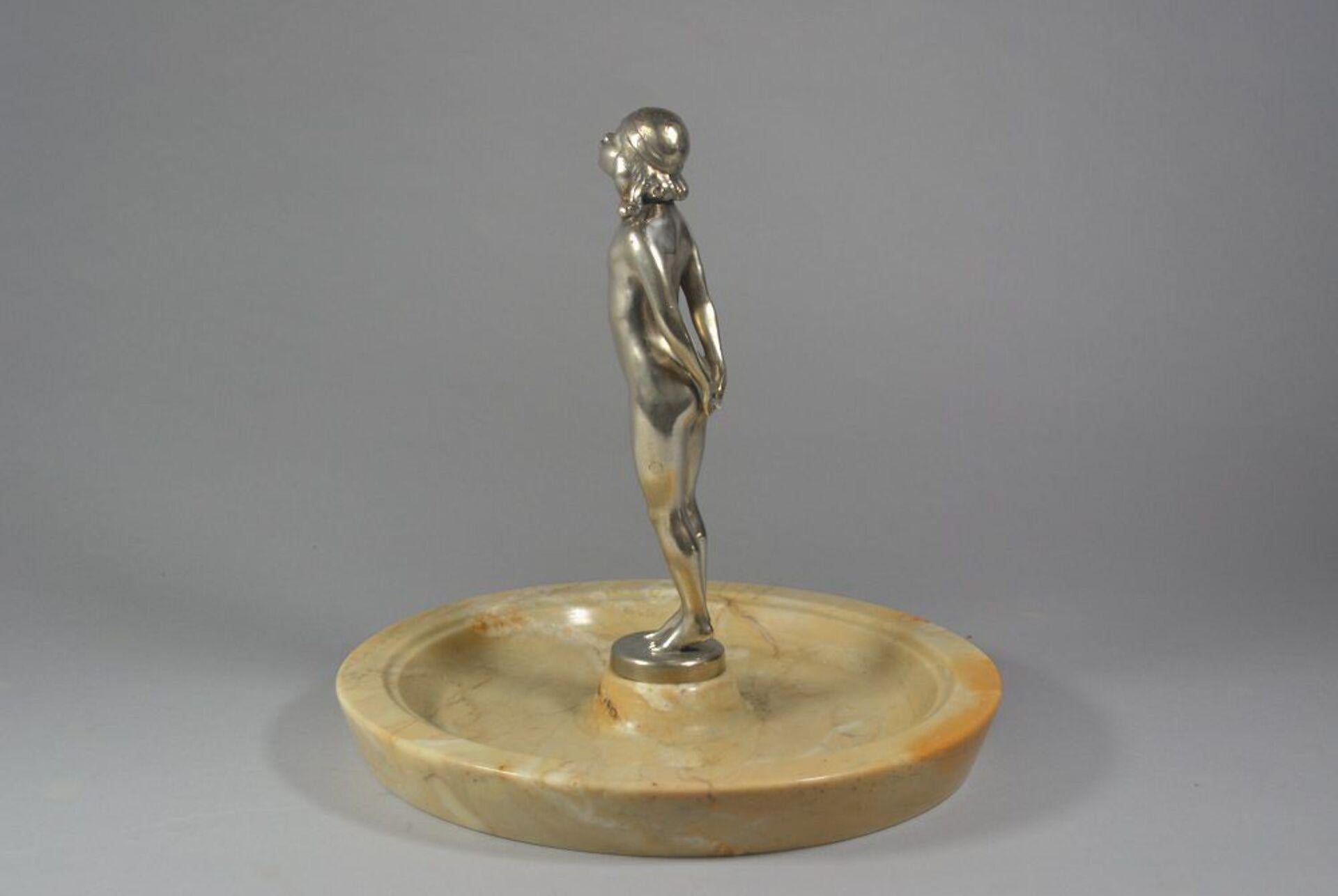 Paul Philippe, Art Deco Rare Bronze Figure on Large Onyx Base In Excellent Condition For Sale In Barjols, FR