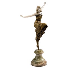 Paul Philippe "Danseuse Russe" Bronze:: Ivoire:: Onyx:: Signé P. Philippe