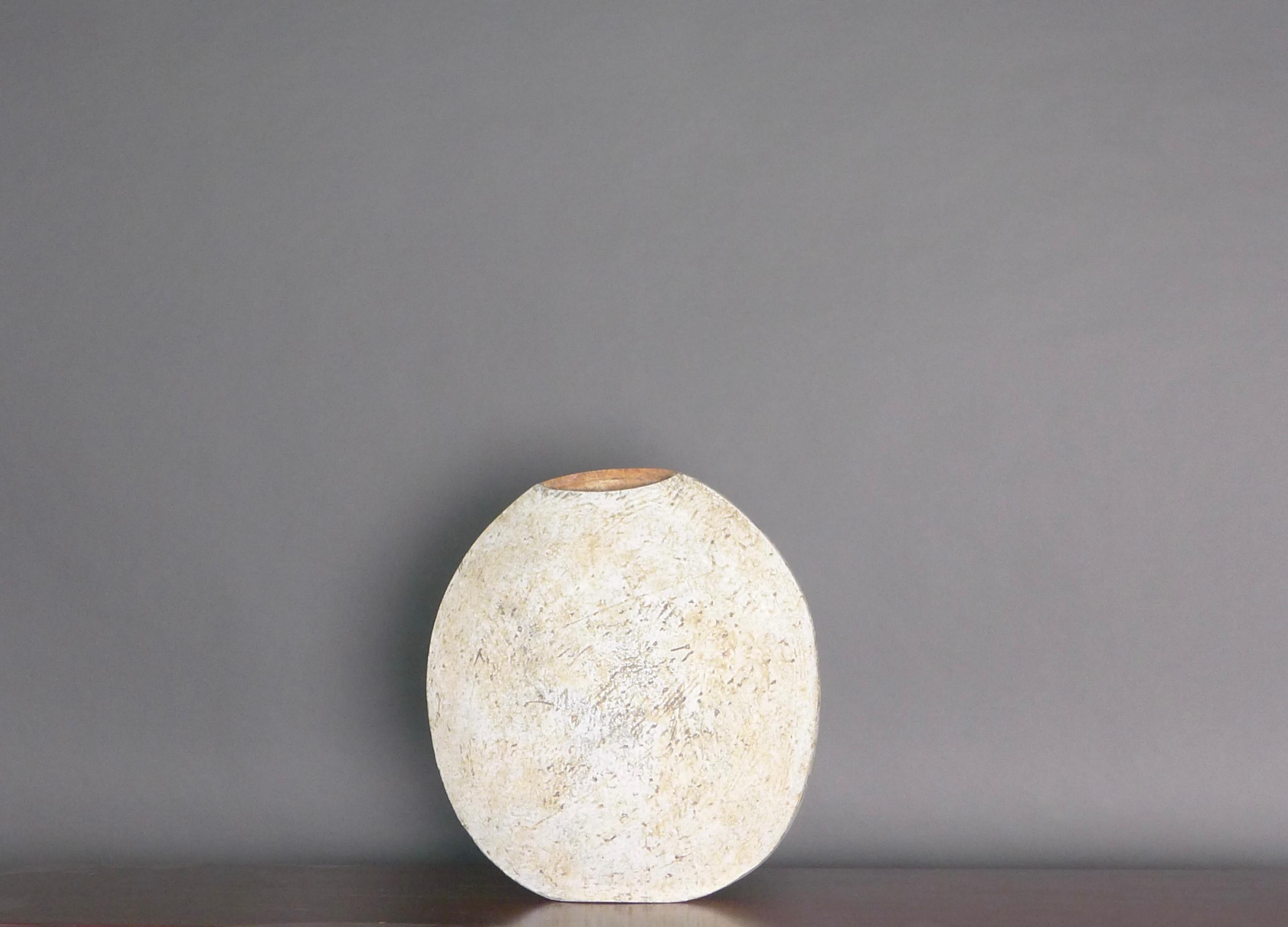 British Paul Philp, Contemporary Ceramic Moon Vase, 51cm high, signed