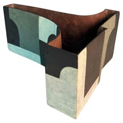 Paul Philp, vase contemporain en grès, design Art déco