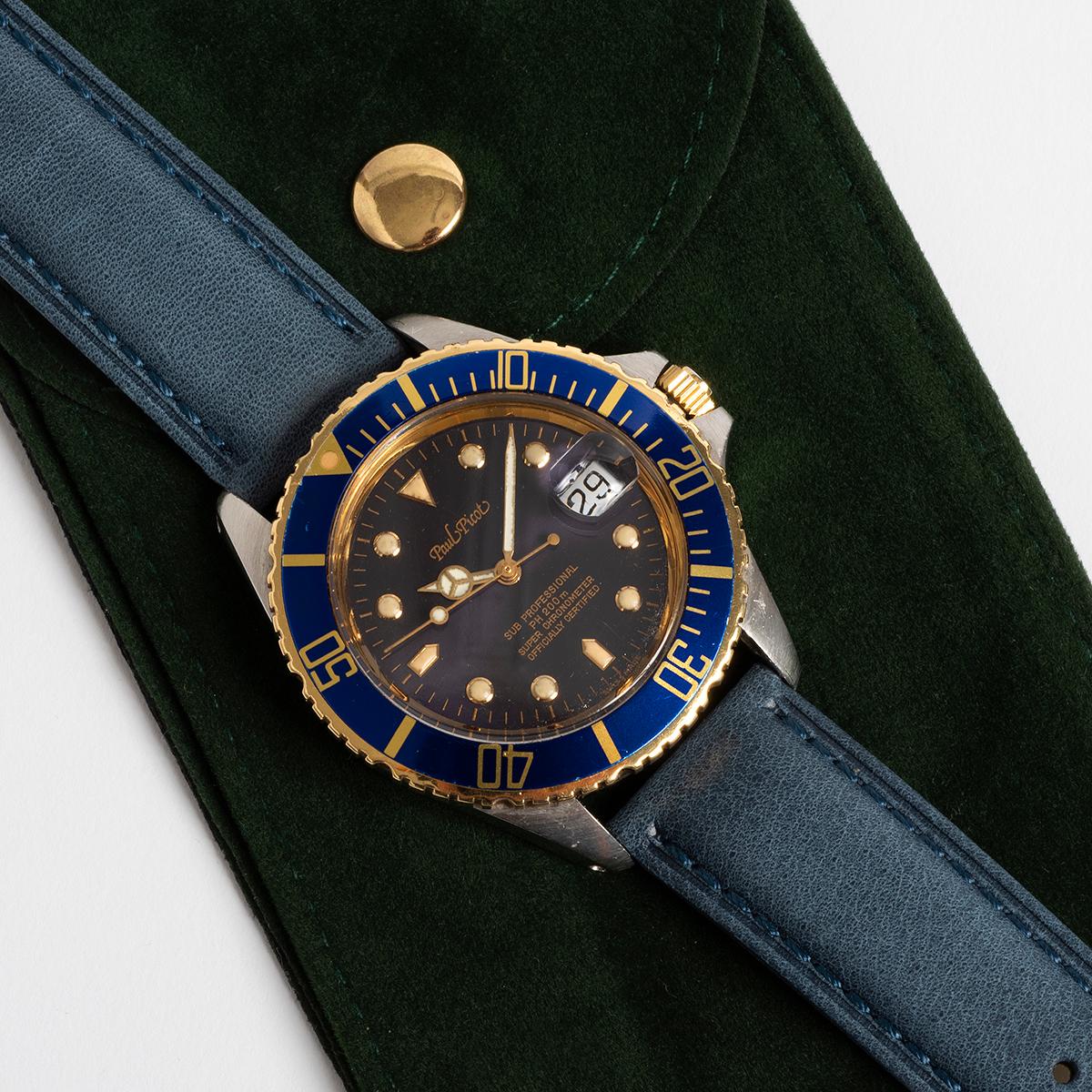 Paul Picot Sub Professional / Paul Mariner 211-38-5000. 14ct Yellow Gold Bezel. For Sale 1