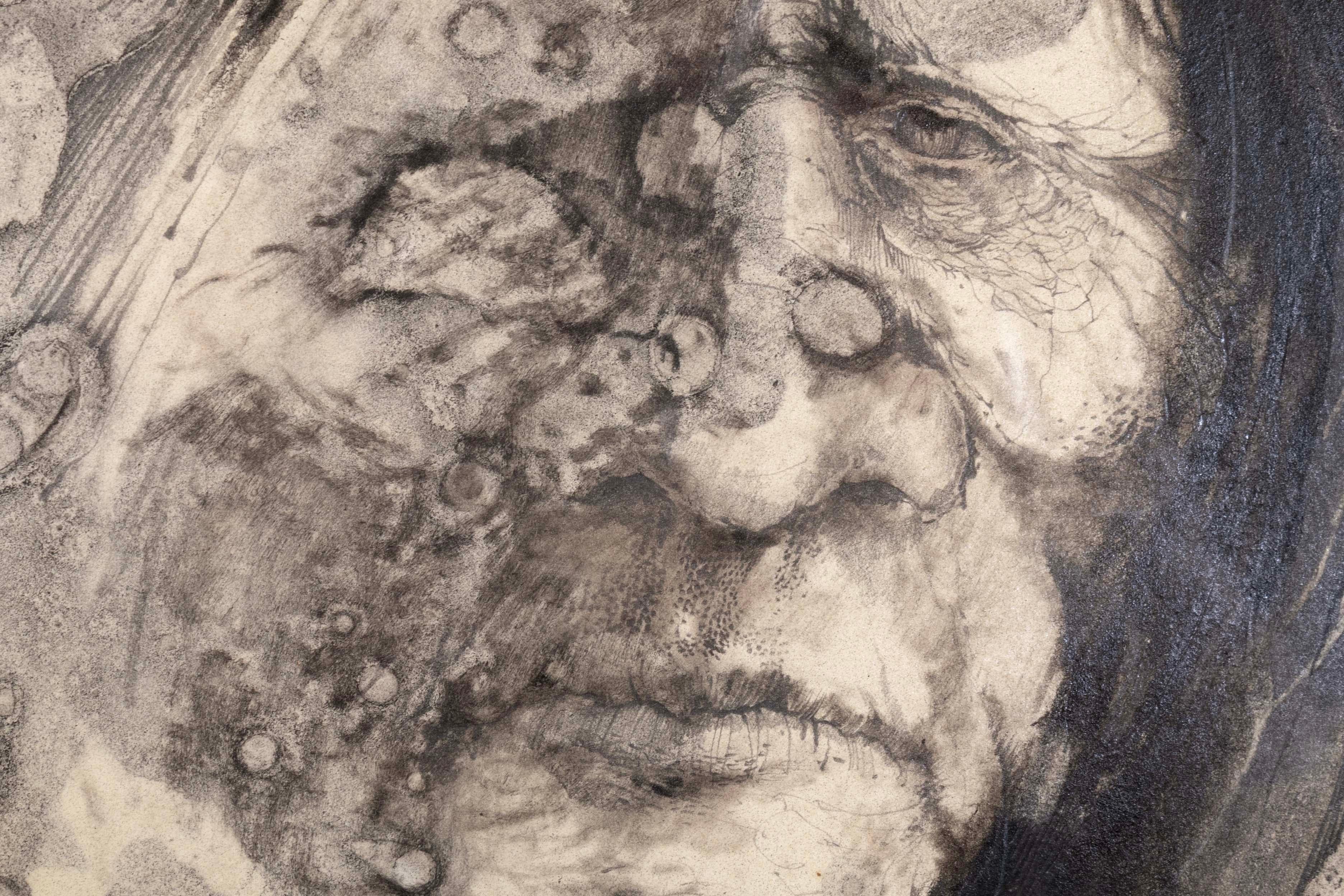 Late 20th Century Paul Pletka Ghost Dancers Signed 1970 Graphite & Watercolor on Paper Framed