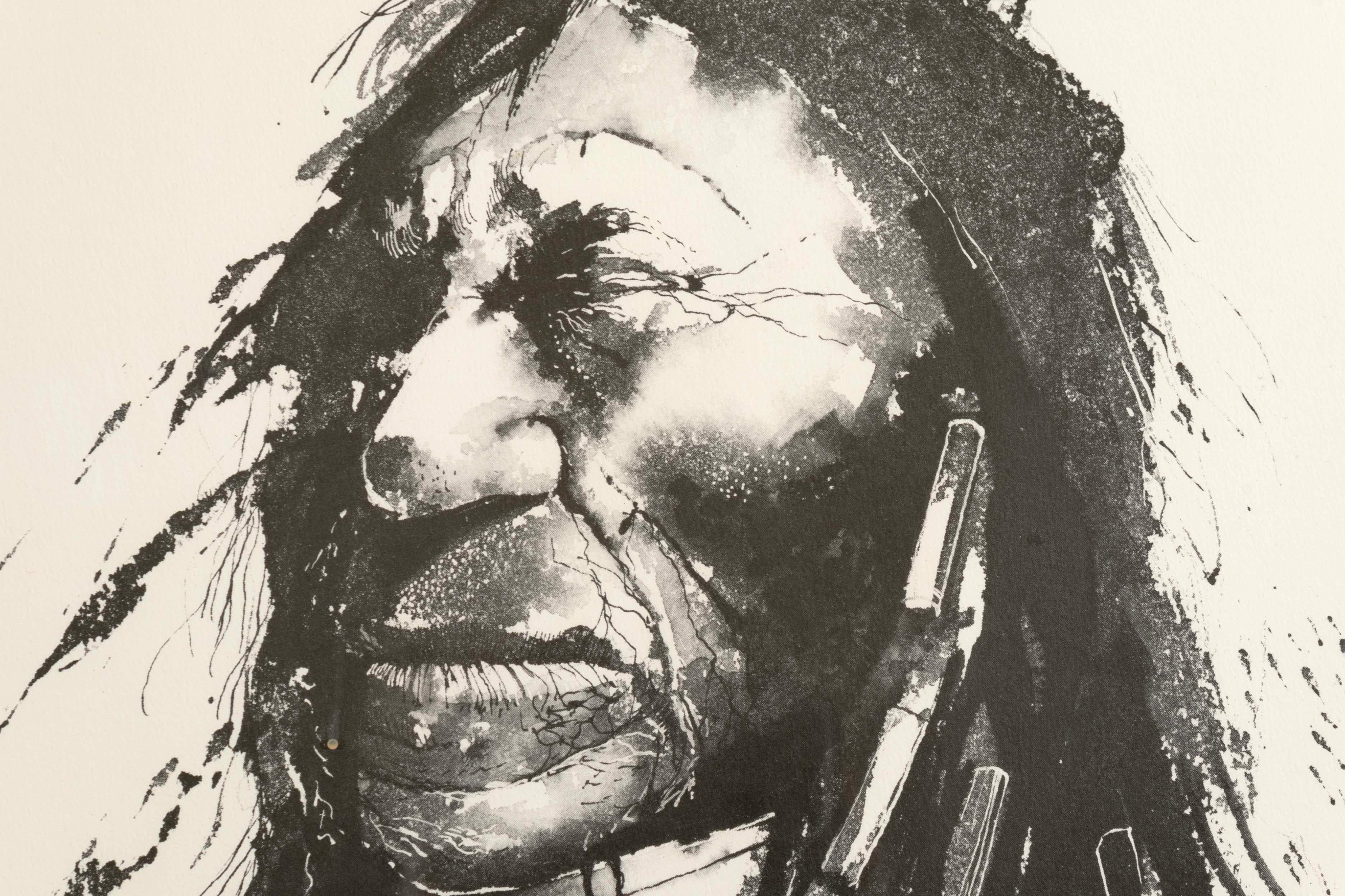 20th Century Paul Pletka Native American Portrait II Signed Lith 49/150 Framed American SW