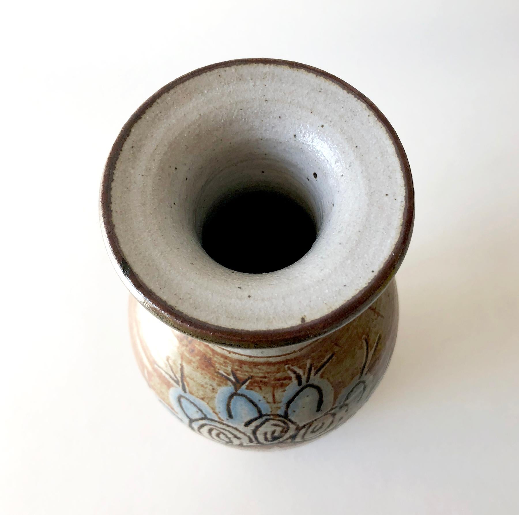 Mid-Century Modern Paul Pressburger California Studio Pottery Stoneware Vase