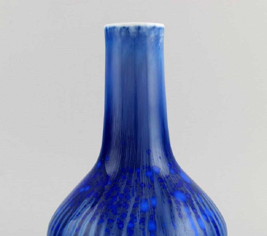 Glazed Paul Proschowsky (1893-1968) for Royal Copenhagen. Unique porcelain vase. 1924 For Sale