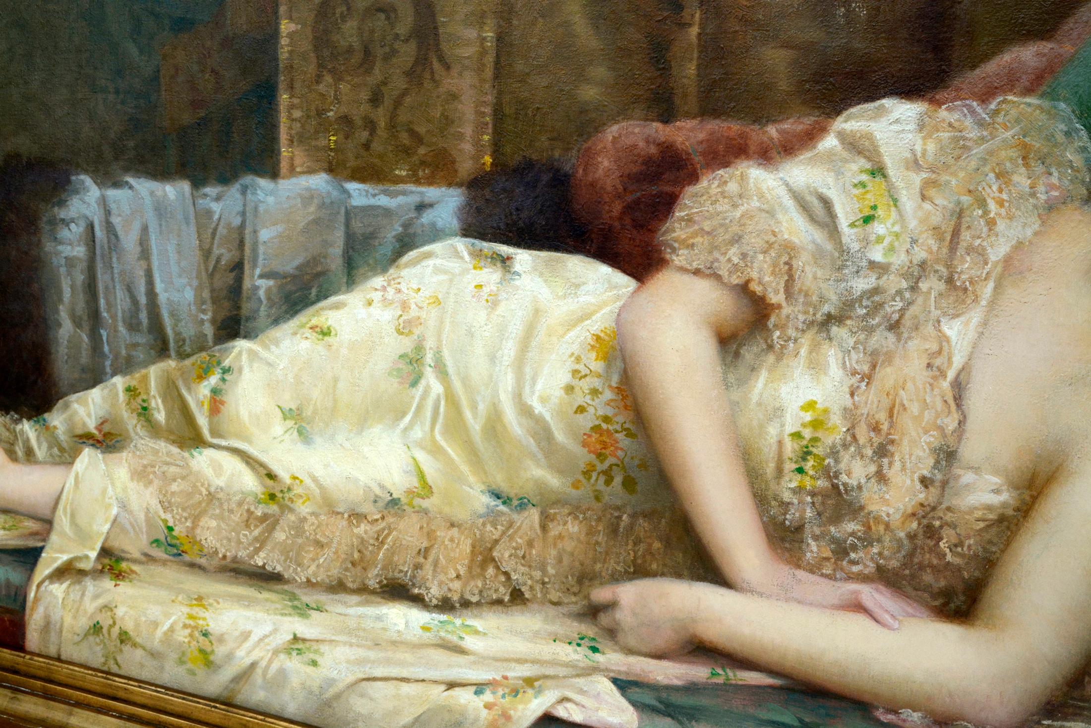 Canvas Paul Prosper Tillier, a Sleeping Beauty, 1870s