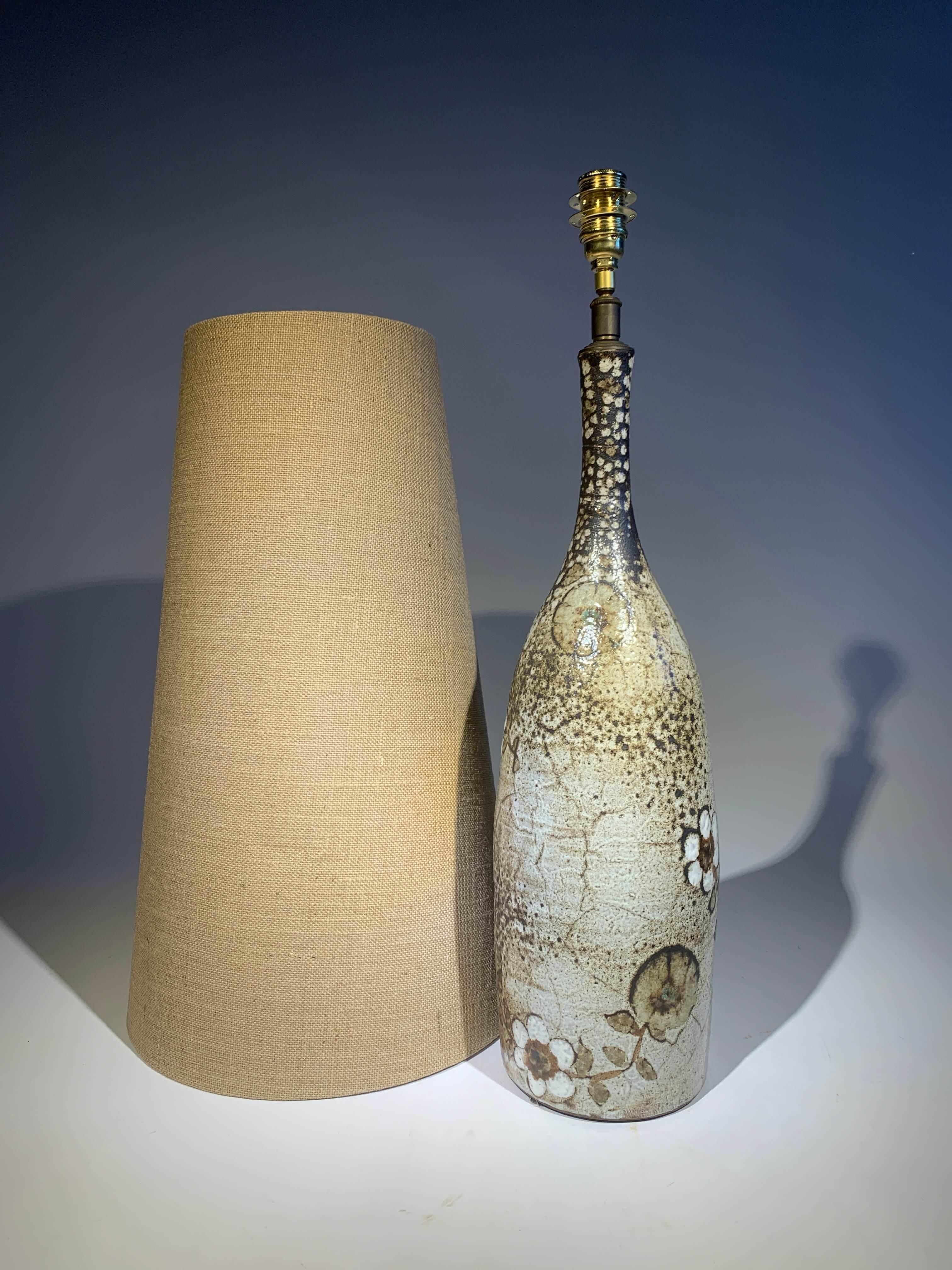 Lampe de table française en céramique Paul Quere Bon état - En vente à L’ISLE-SUR-LA-SORGUE, FR