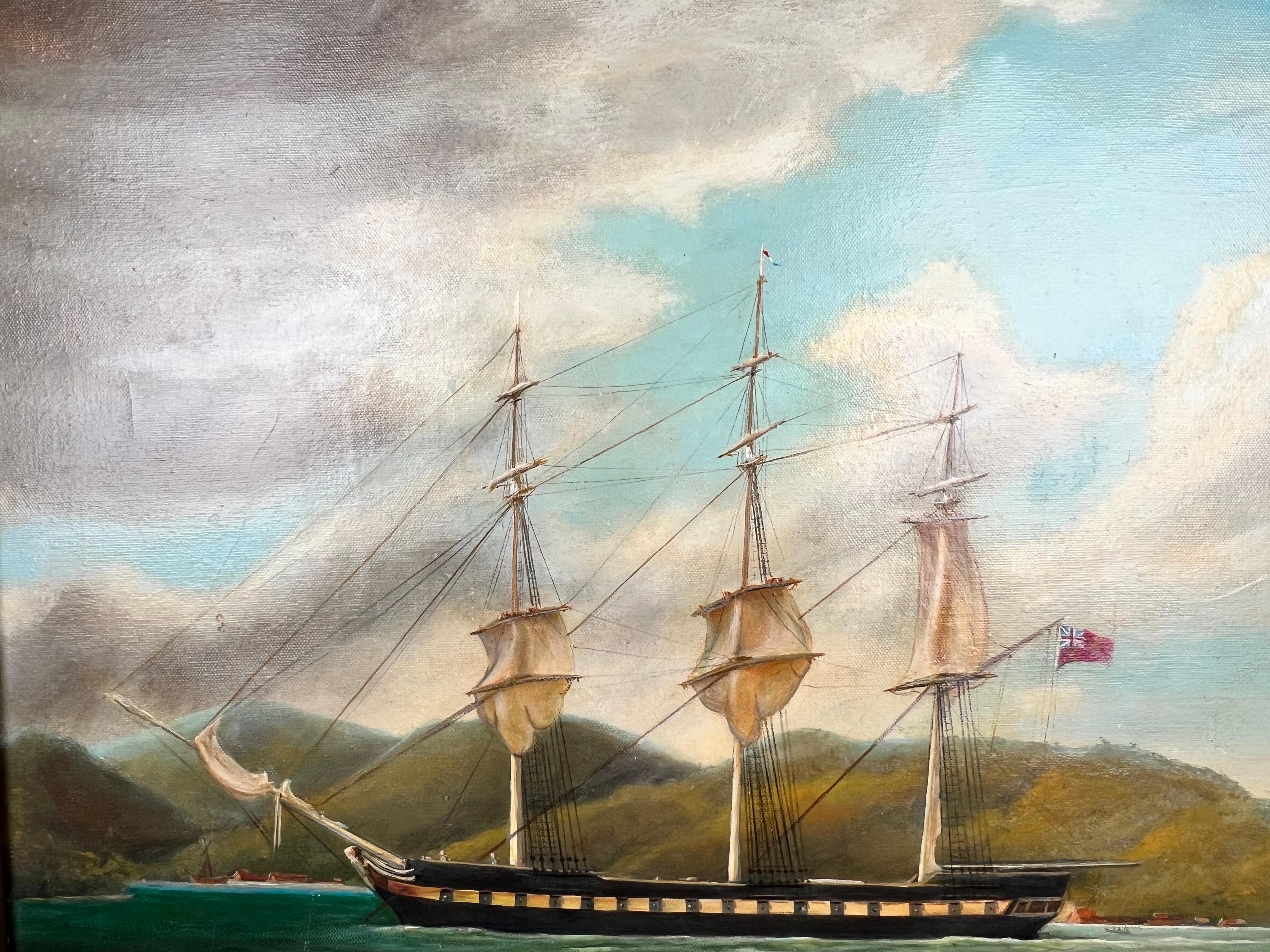 Paul R. Hee Maritime Scene Oil Painting on Canvas Signed and Framed For Sale 2
