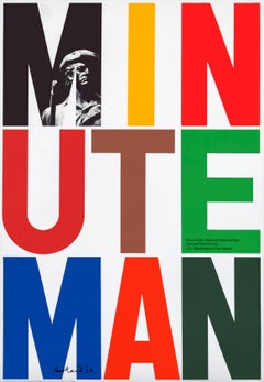 "Minute Man National Historic Park" Graphic Design Original Vintage Poster