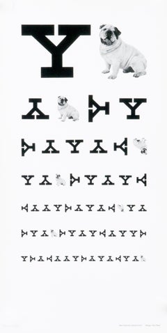 "Yale Eye Chart" Bulldog - Paul Rand Graphic Design Original Vintage Poster 