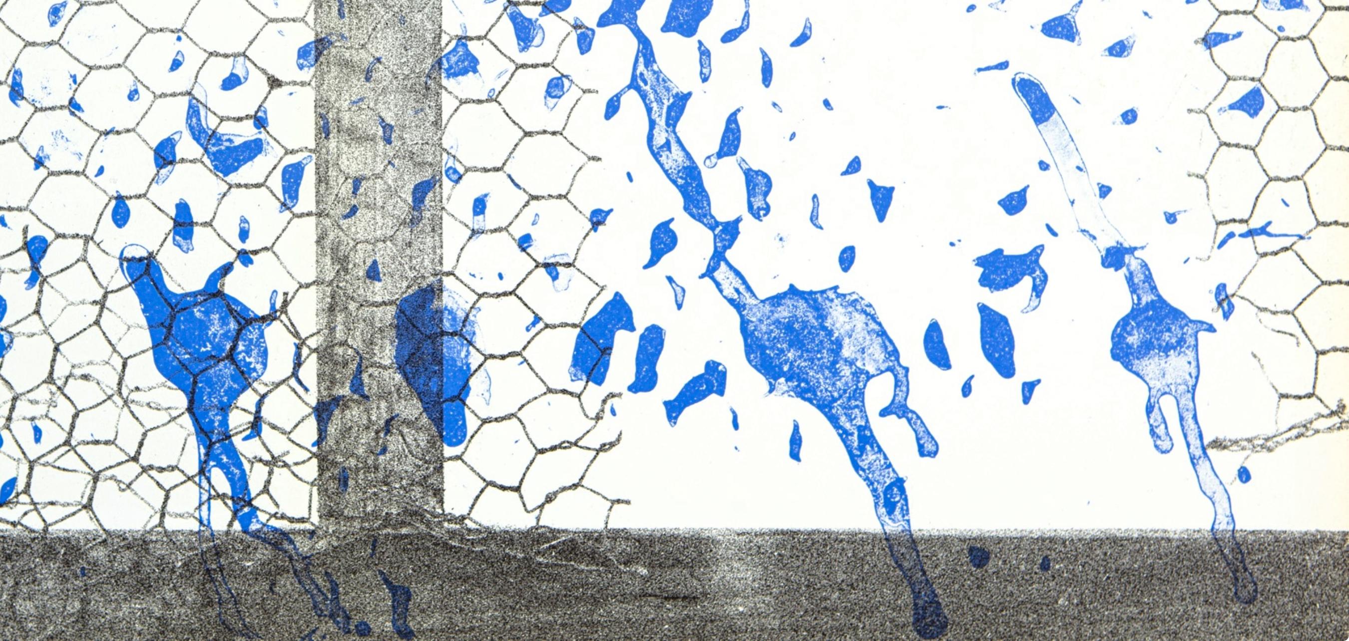 Rebeyrolle, Komposition, Derrière le miroir (nach) (Grau), Figurative Print, von Paul Rebeyrolle