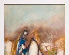 Framed Abstract Oil Pastel by Paul Reed with Earthy Tones; Browns, Oranges