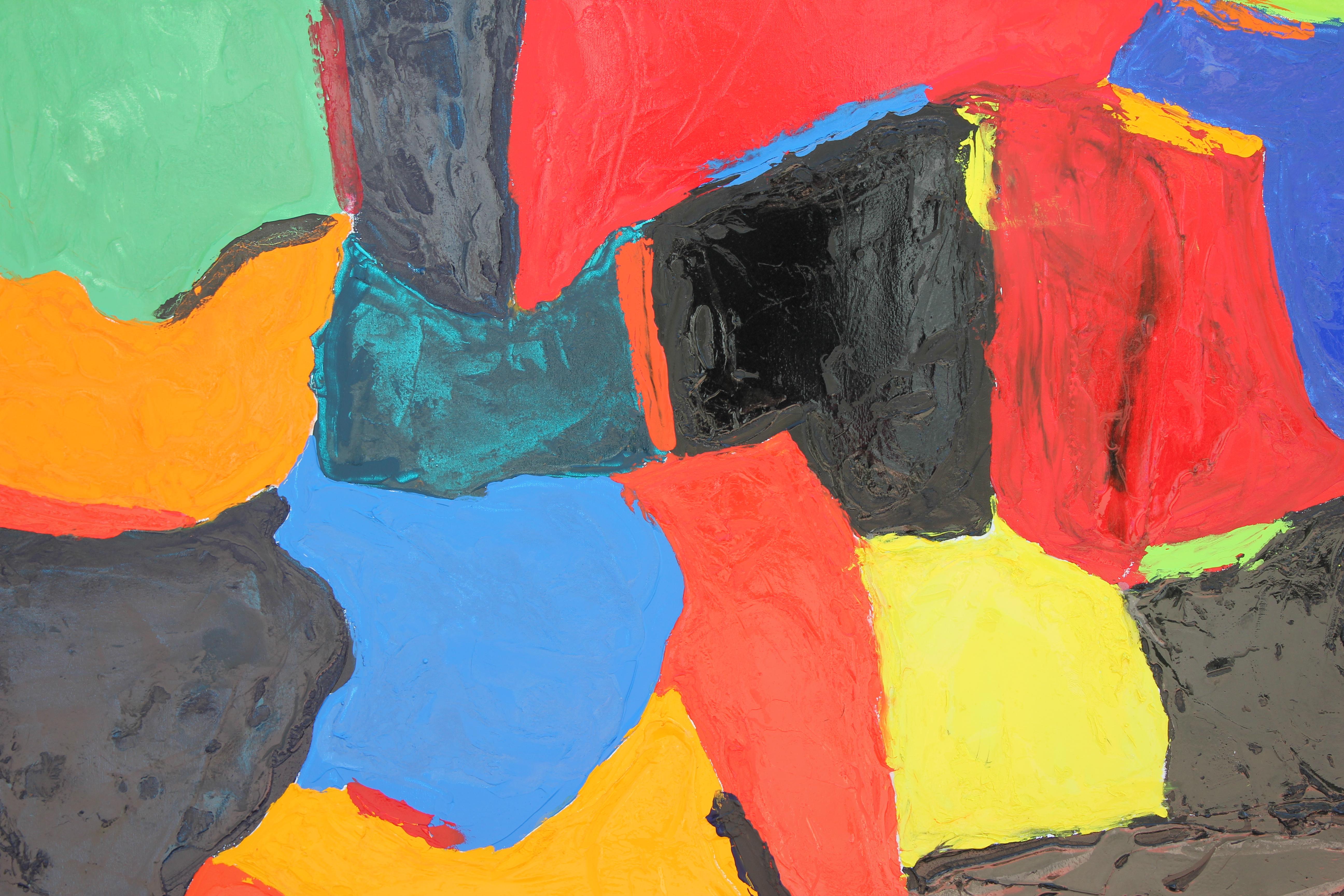 Farbefarbenes Ölgemälde mit Kacheln (Zeitgenössisch), Painting, von Paul Reeves