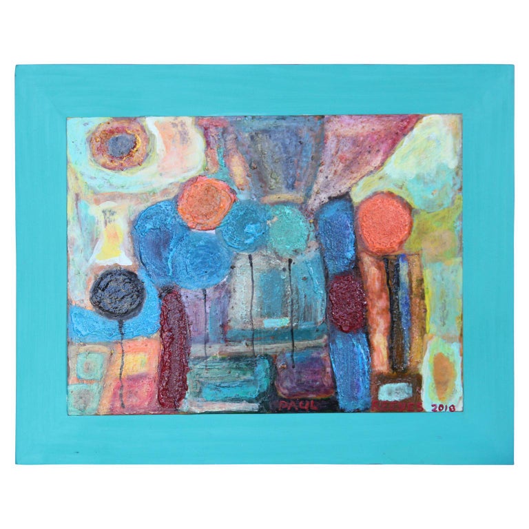 Paul Reeves Colorful Abstract Landscape Painting Of Balloons For