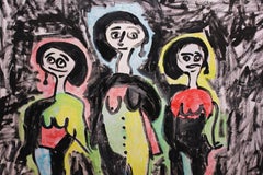 Colorful Abstract with Three Females