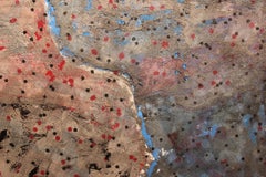 "Diaspora" Abstract Red and Blue Painting