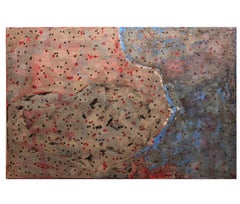 "Diaspora" Abstract Red and Blue Painting
