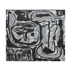 "Pittura astratta nera e grigia "Enigma