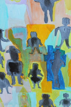 "In The Shadows" Contemporary Abstract Figurative Painting