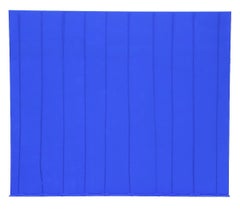 "Gravity Blue" Minimal Yves Kline Blue Contemporary Mixed Media Painting
