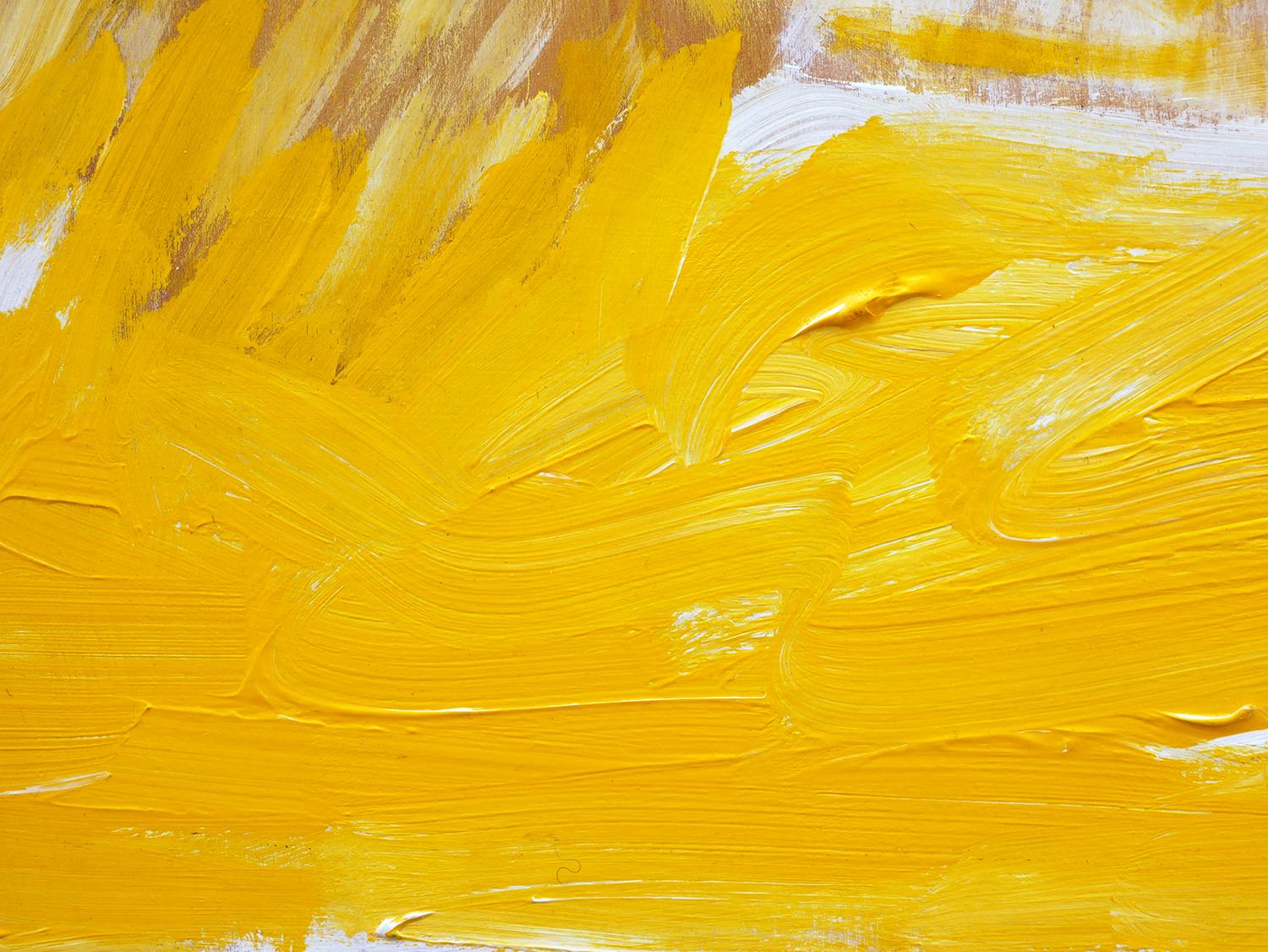 Orange and Yellow-Toned Abstract Figurative Portrait of a Blonde Woman 8