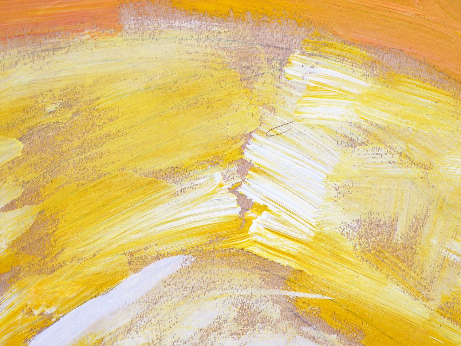 Orange and Yellow-Toned Abstract Figurative Portrait of a Blonde Woman 4