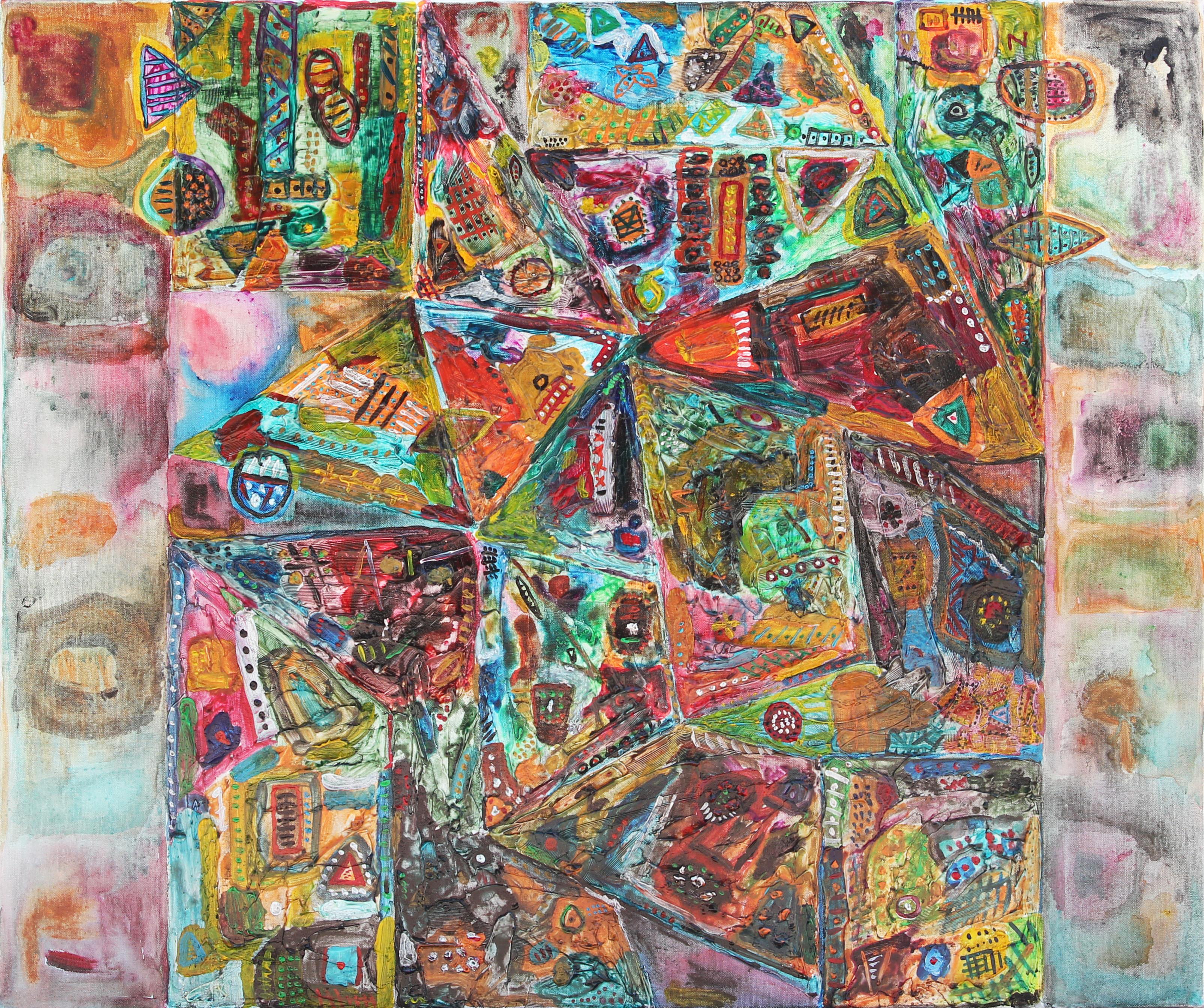 Abstract Painting Paul Reeves - "Put Candy on There" - Peinture abstraite géométrique colorée