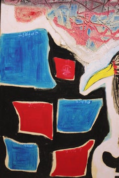 "The Thief" Abstract Mixed Media Painting