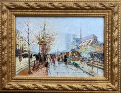 Antique Paris Street Scene