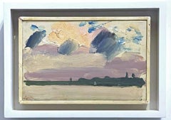 Skowhegan-Wesserunsett, signed, framed oil painting by protege of Hans Hofmann