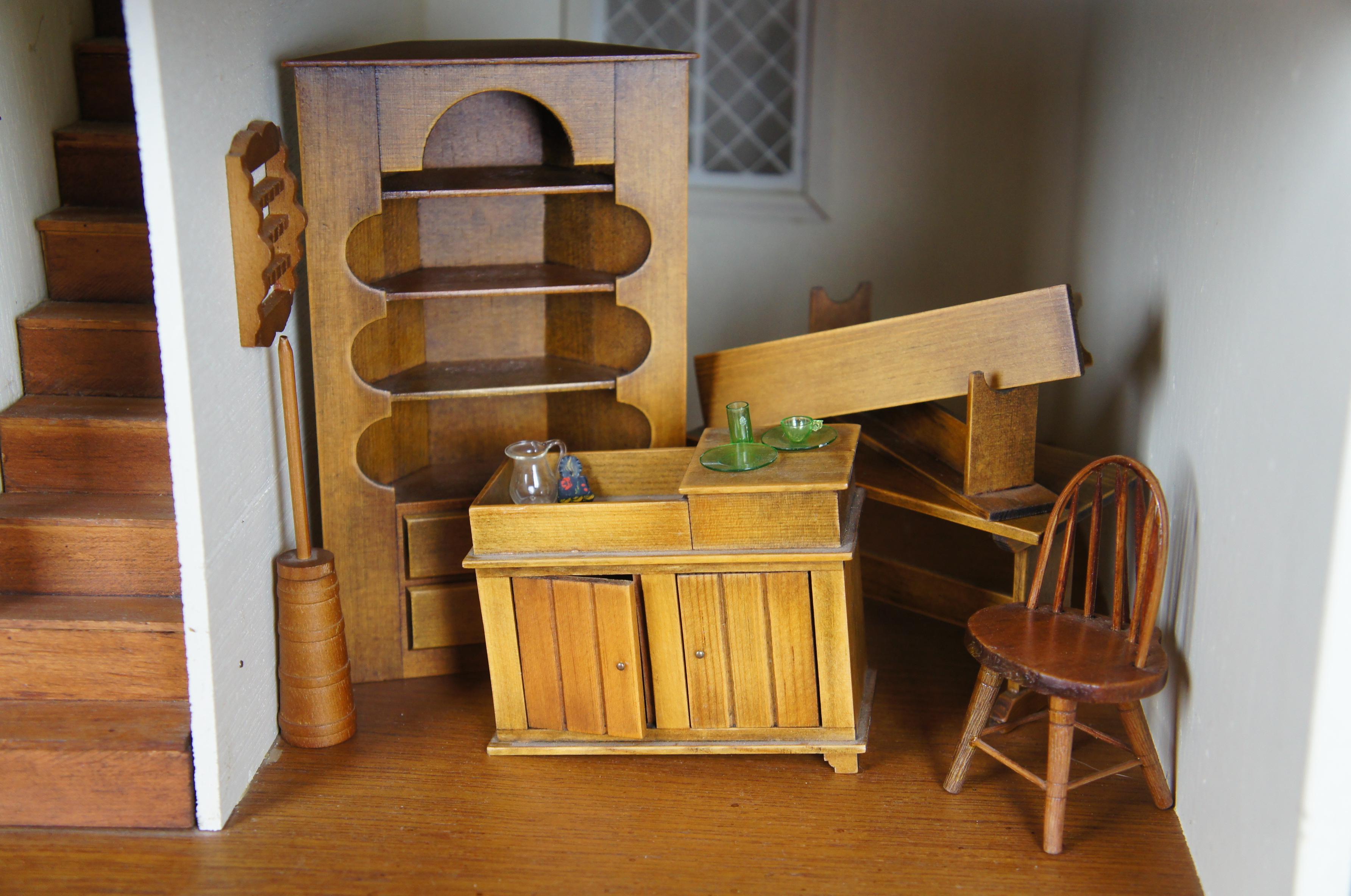 Other Paul Revere Doll House and Furniture 73 Pc Vintage Wood Accessories Miniatures