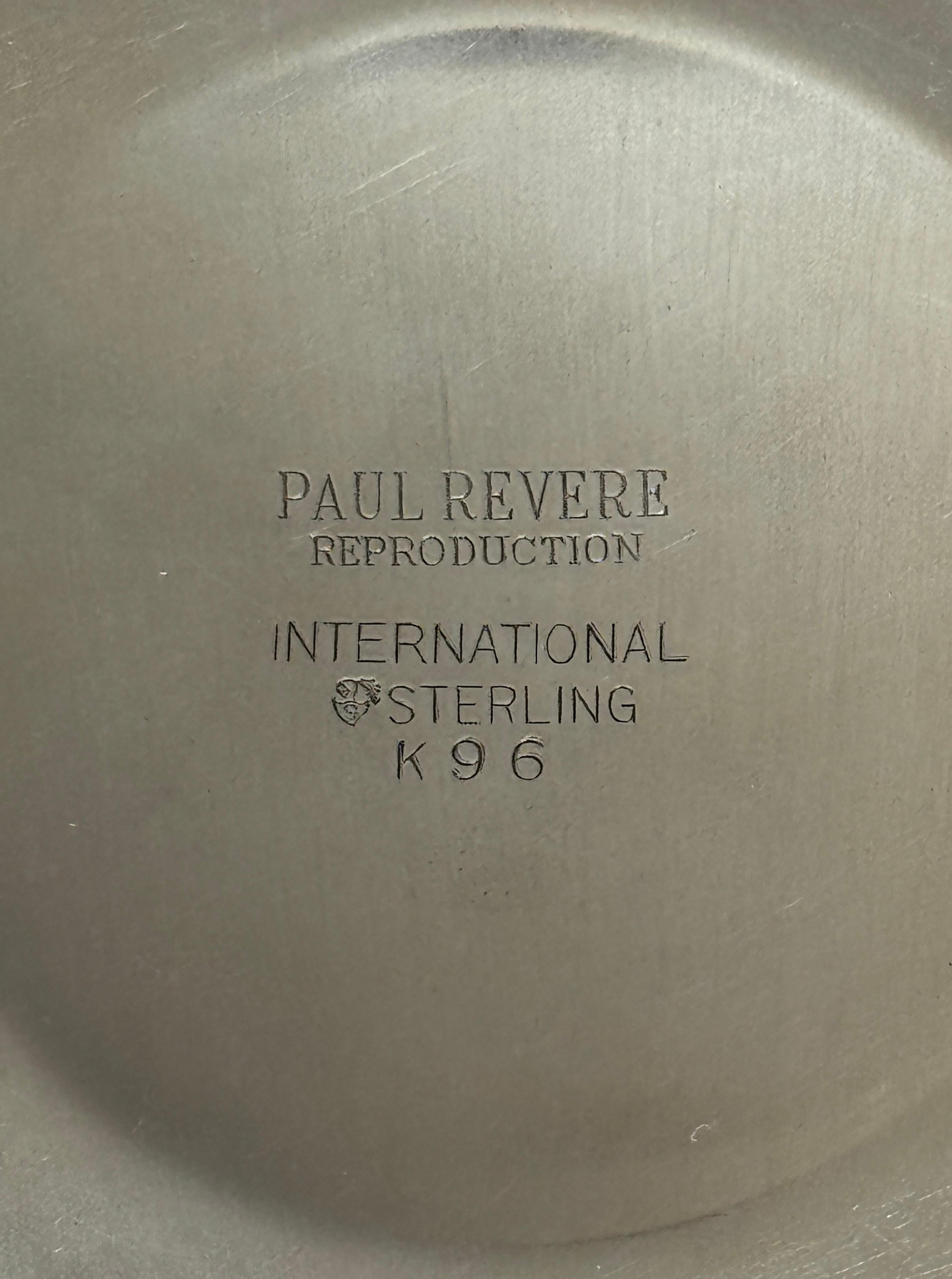 Paul Revere Reproduction Sterling Silver Handled Porringer Bowl 1