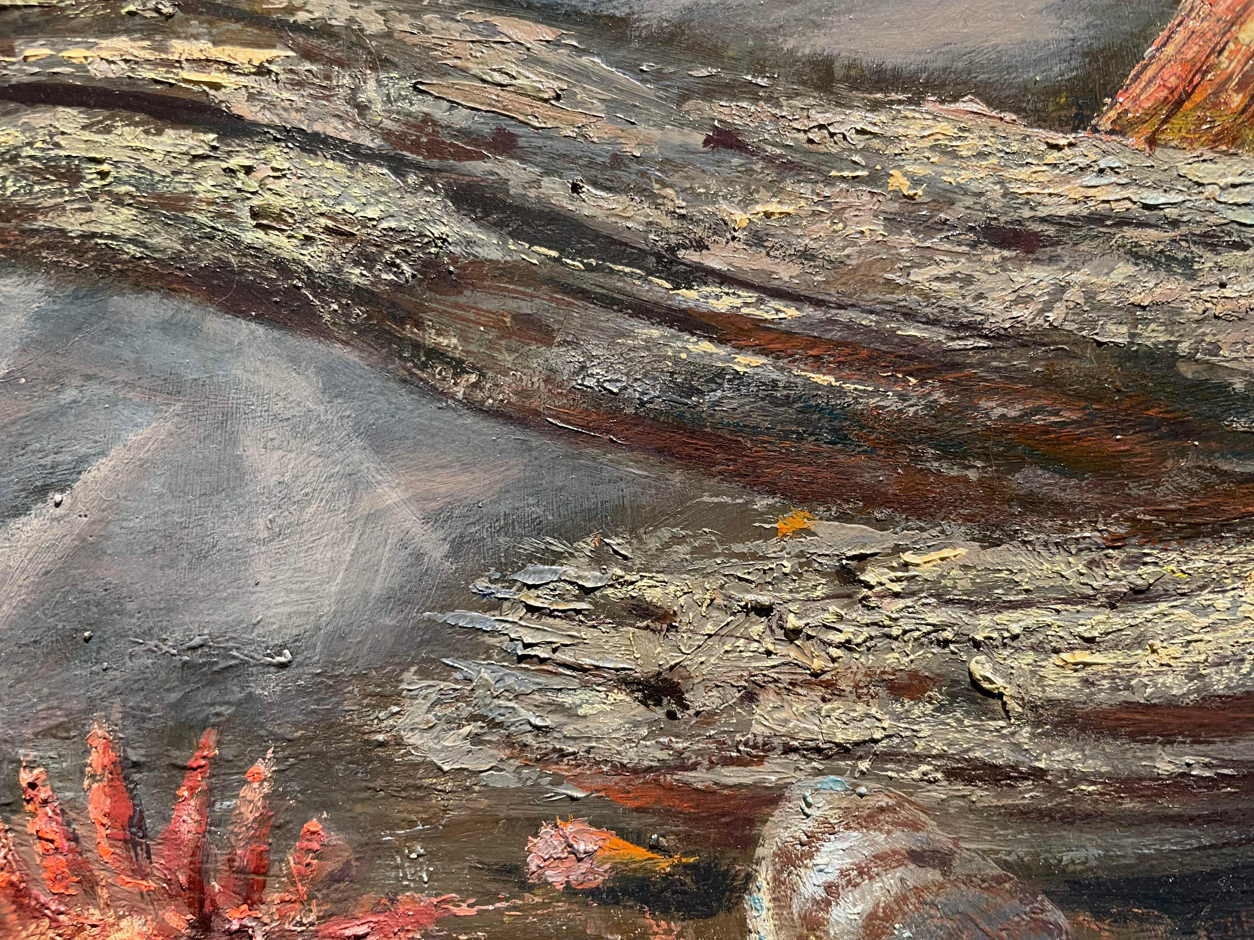Driftwood & Fish, Mid-20th Century Magical Realism, Surrealist Cleveland Artist For Sale 4
