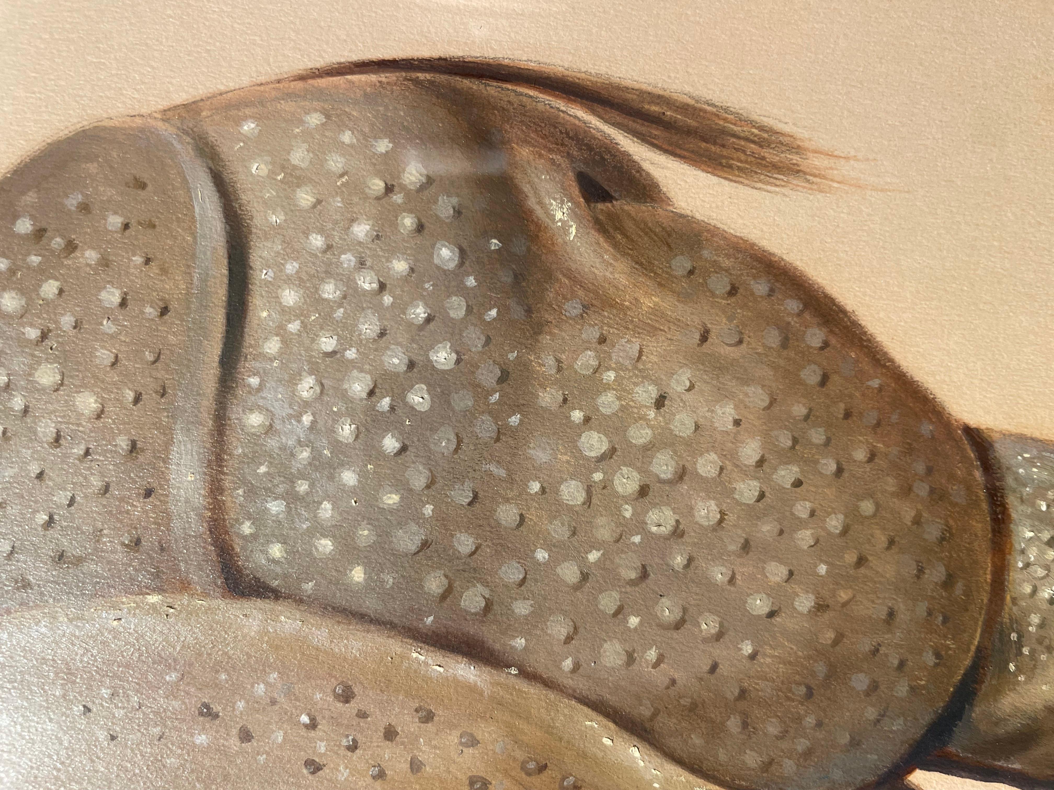 Large Rhinoceros, 20th Century Magical Realism, Cleveland School Artist For Sale 5