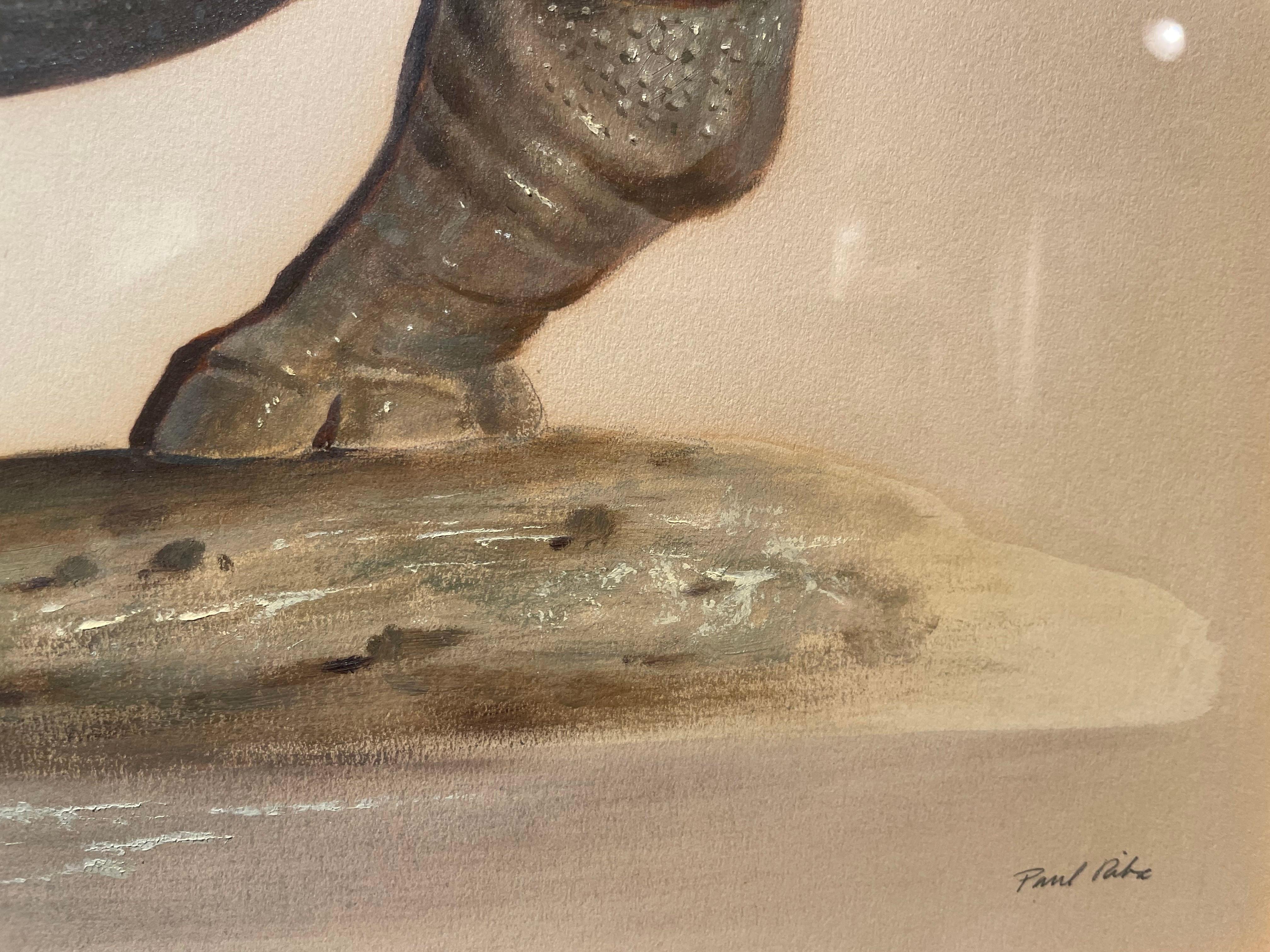 Large Rhinoceros, 20th Century Magical Realism, Cleveland School Artist For Sale 7