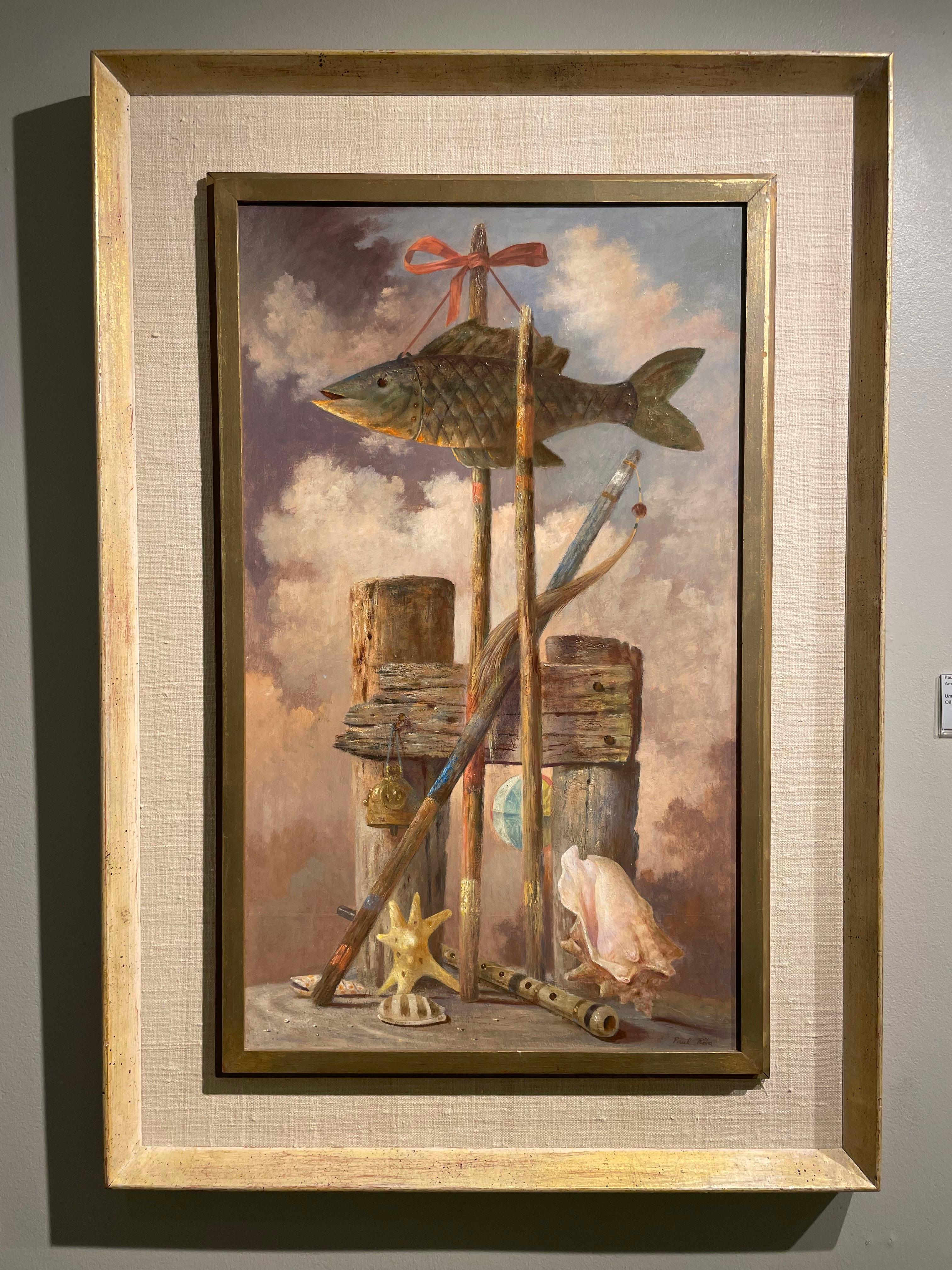 Mid-20th Century Magical Realism, Surrealist Painting, Cleveland School Artist For Sale 3